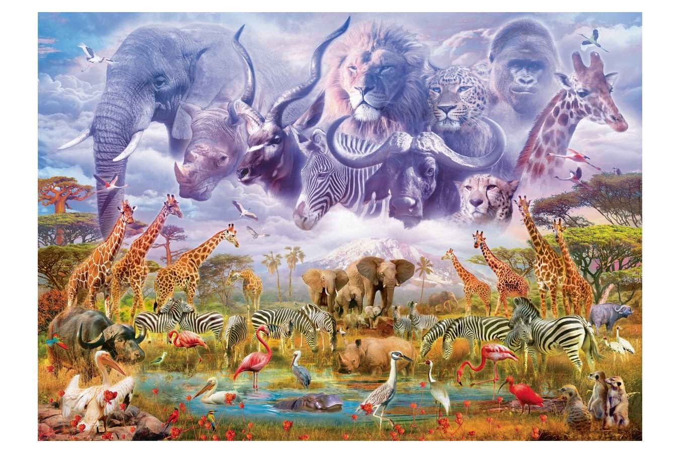 Puzzle Schmidt - Animals At The Waterhole, 1.000 piese (58356)