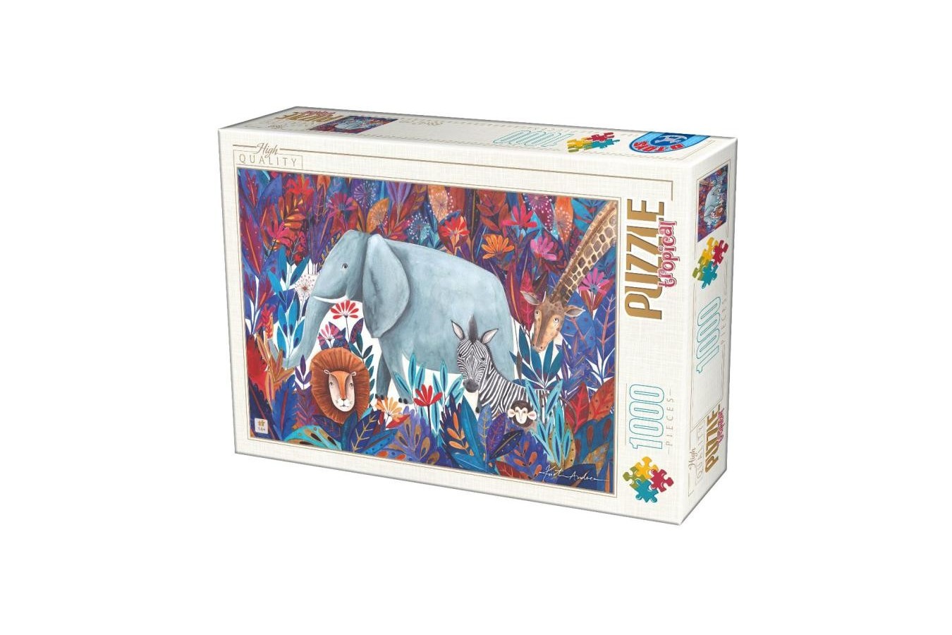 Puzzle D-Toys - Andrea Kurti: Tropical, 1.000 piese (72887-04)