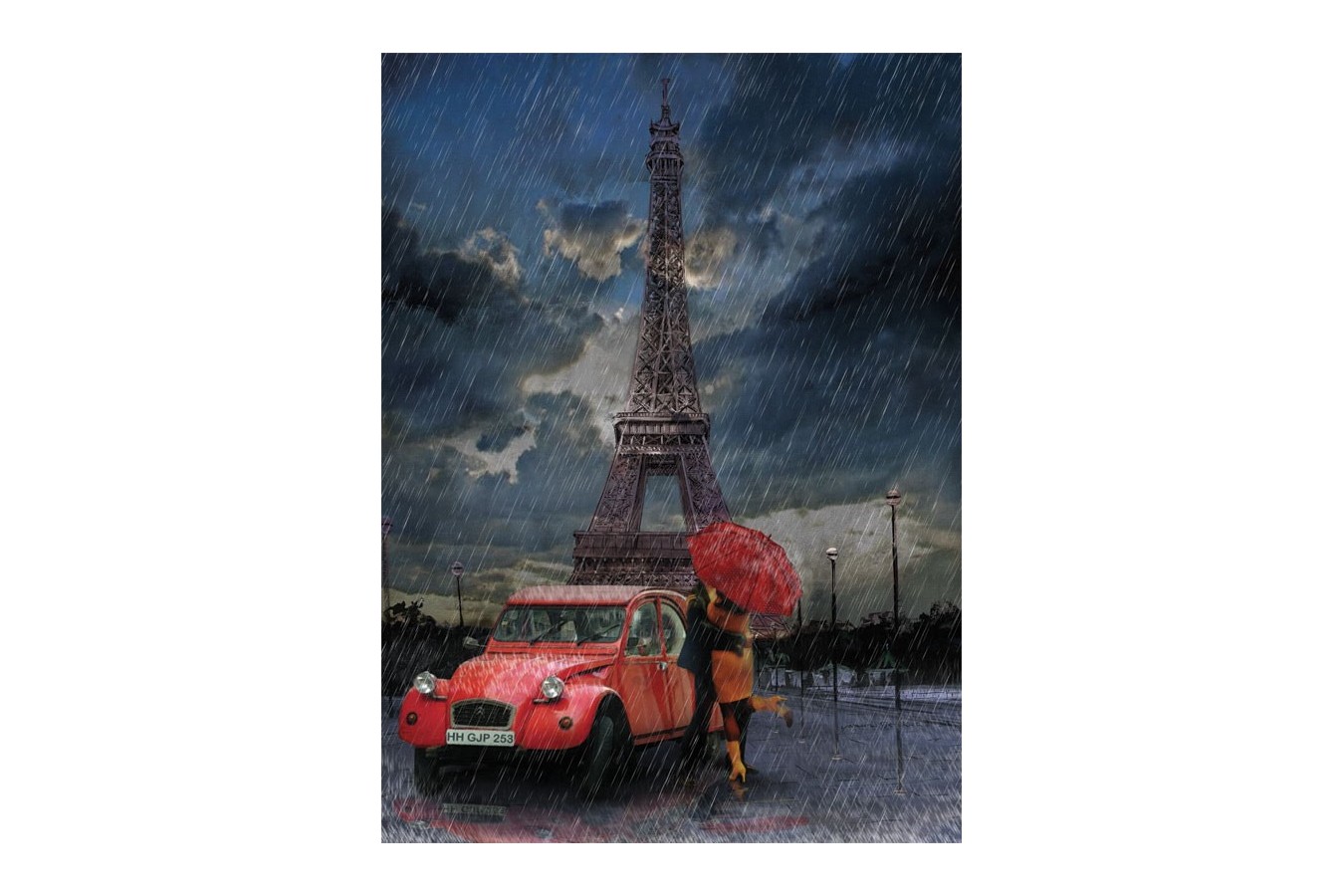 Puzzle Art Puzzle - Eiffel, Rain and Love, 1.000 piese (Art-Puzzle-4407)