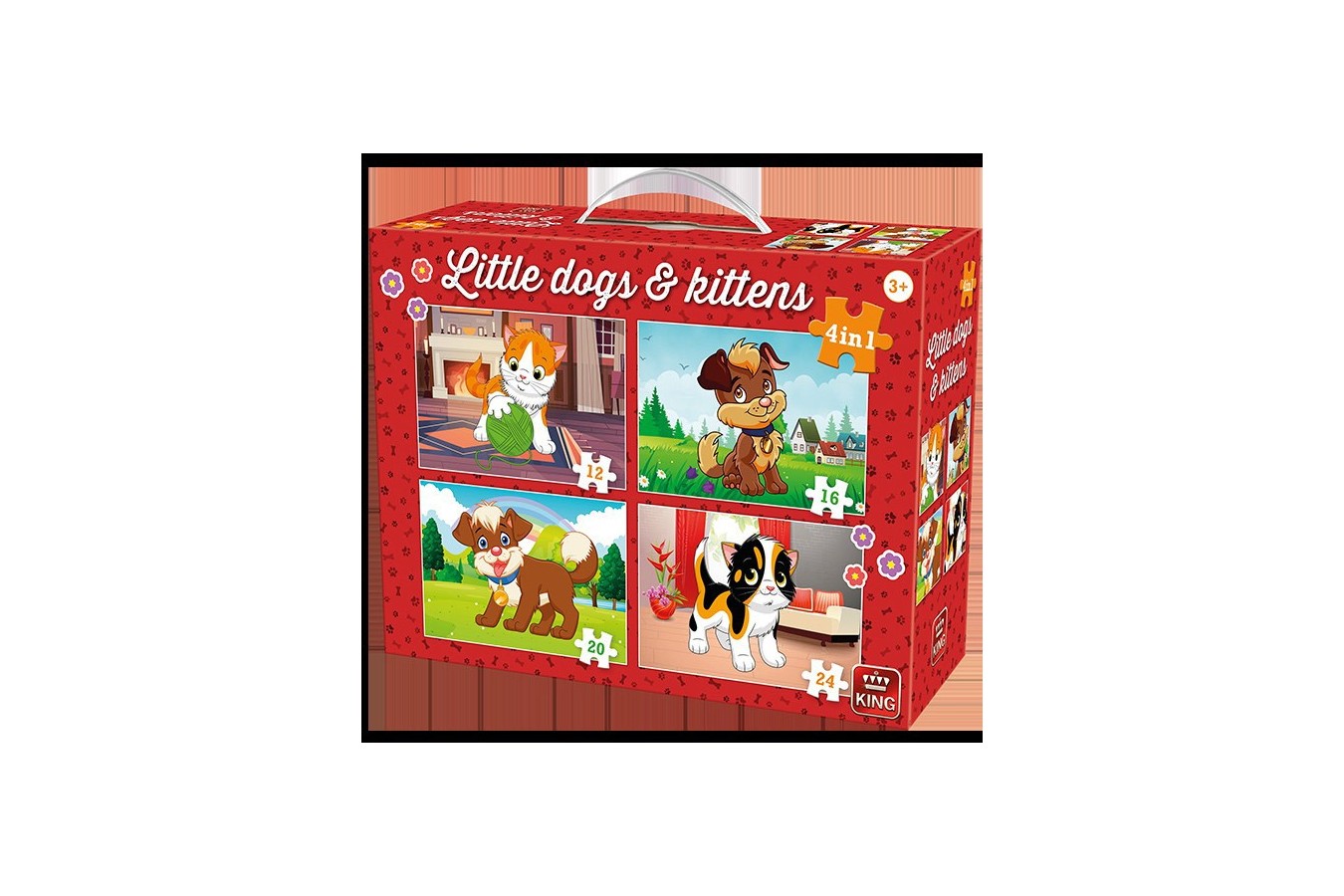 Puzzle King - Little Dogs & Kittens, 12/16/20/24 piese (05641)