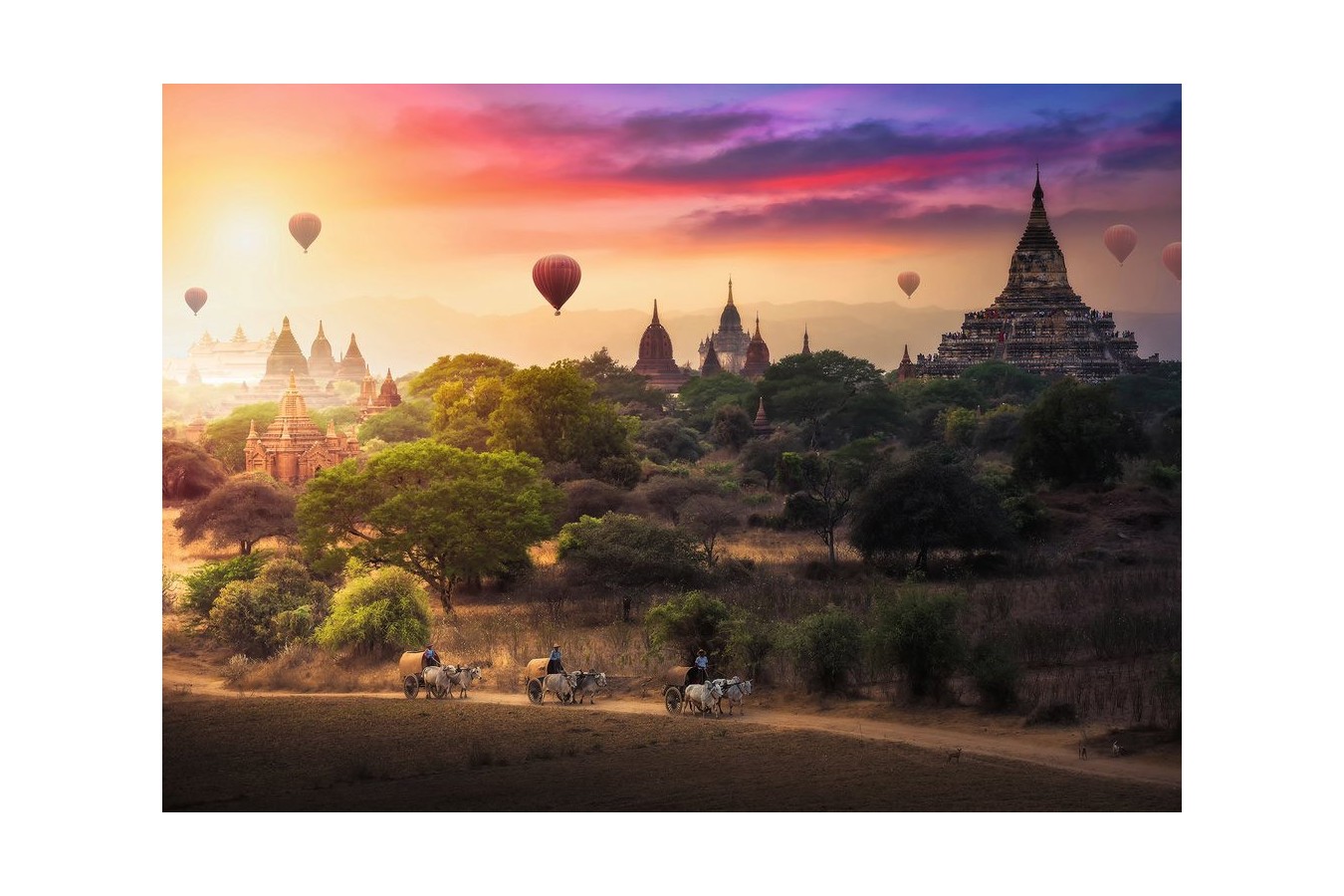 Puzzle Ravensburger - Balloons Over Myanmar, 1.000 piese (15153)