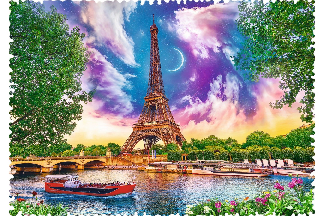 Puzzle Trefl - Crazy Shapes - Sky over Paris, 600 piese dificile (11115) imagine