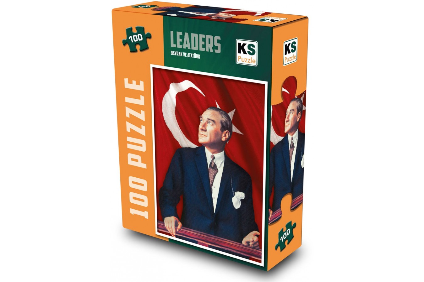 Puzzle KS Games - Bayrak Ve Ataturk, 100 piese (KS-Games-11170)