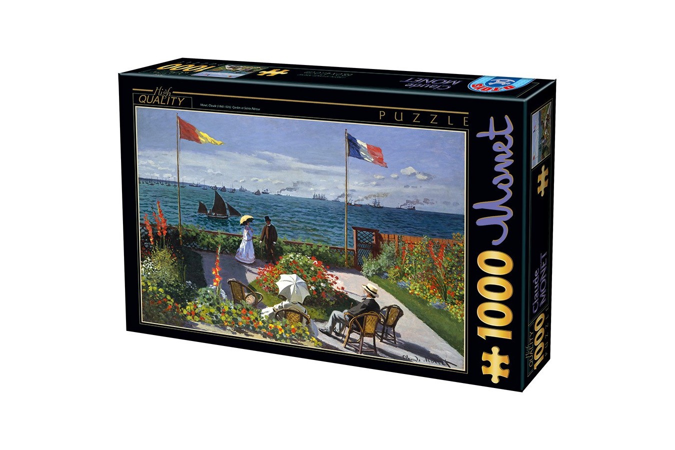 Puzzle D-Toys - Claude Monet: Terrasse a Sainte-Adresse, 1867, 1.000 piese (Dtoys-67548-CM07-(74577))