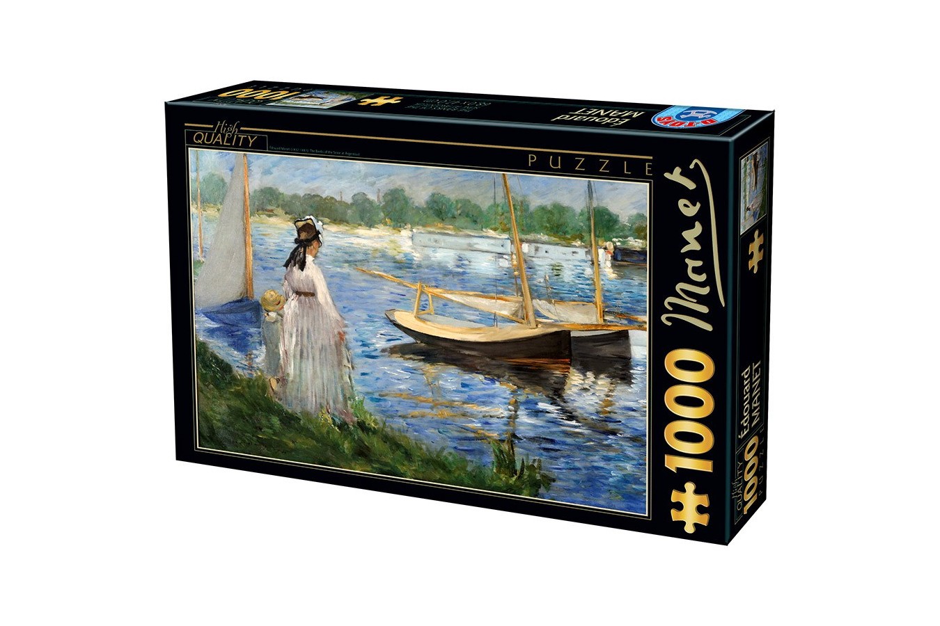 Puzzle D-Toys - Edouard Manet: Edouard The-Banks of the Seine at Argenteuil, 1.000 piese (Dtoys-73068-MA05-(74522))