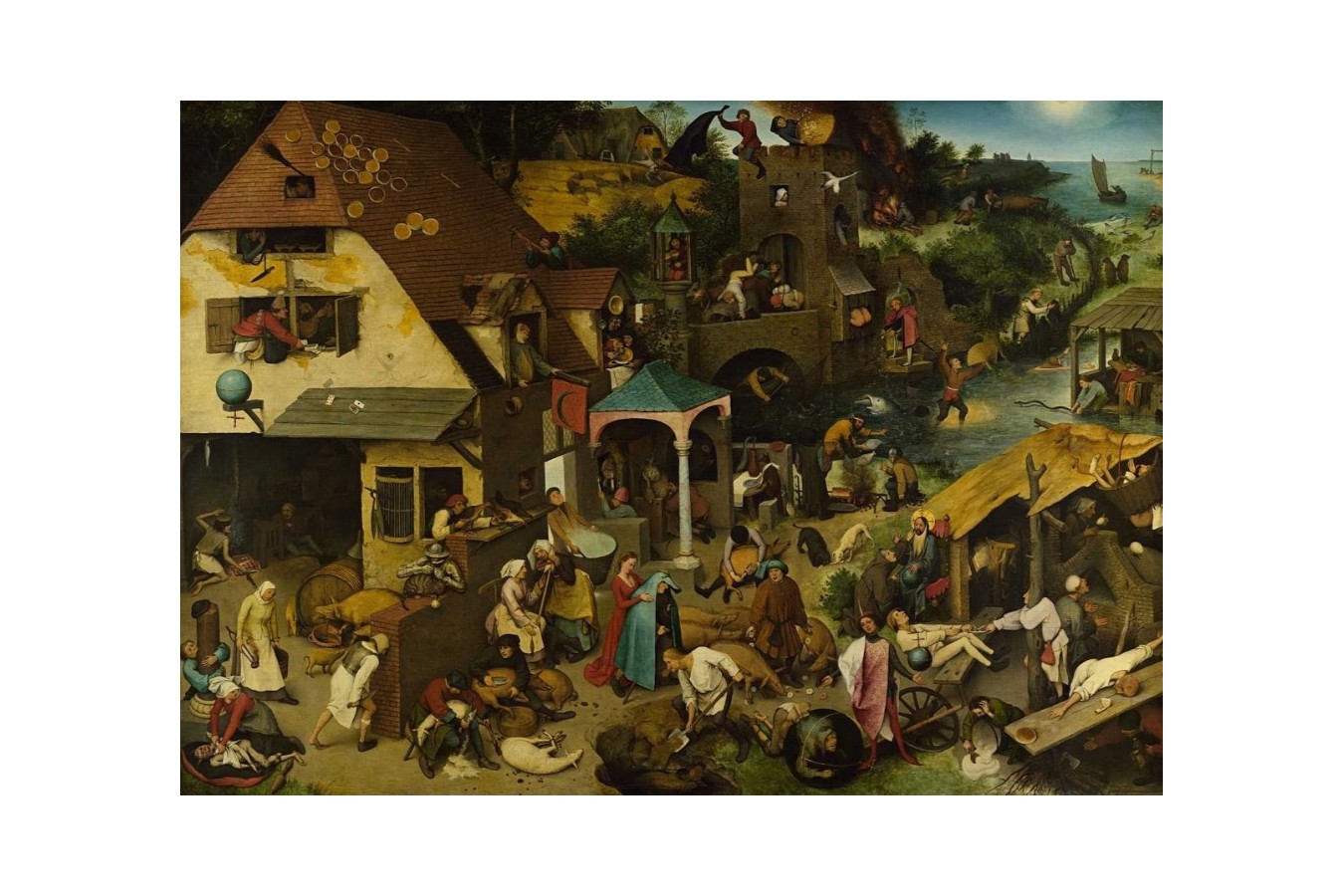 Puzzle D-Toys - Pieter Bruegel: Flemish Proverb, 1.000 piese (Dtoys-73778-BR01-(73778))
