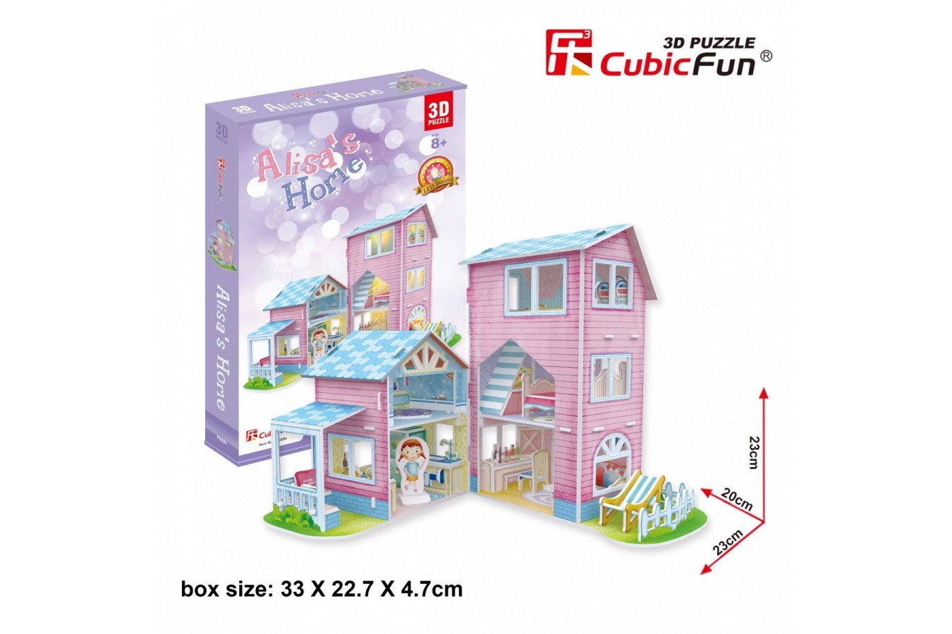 Puzzle 3D Cubic Fun - Alisa\'s Home, 73 piese (Cubic-Fun-P689h)