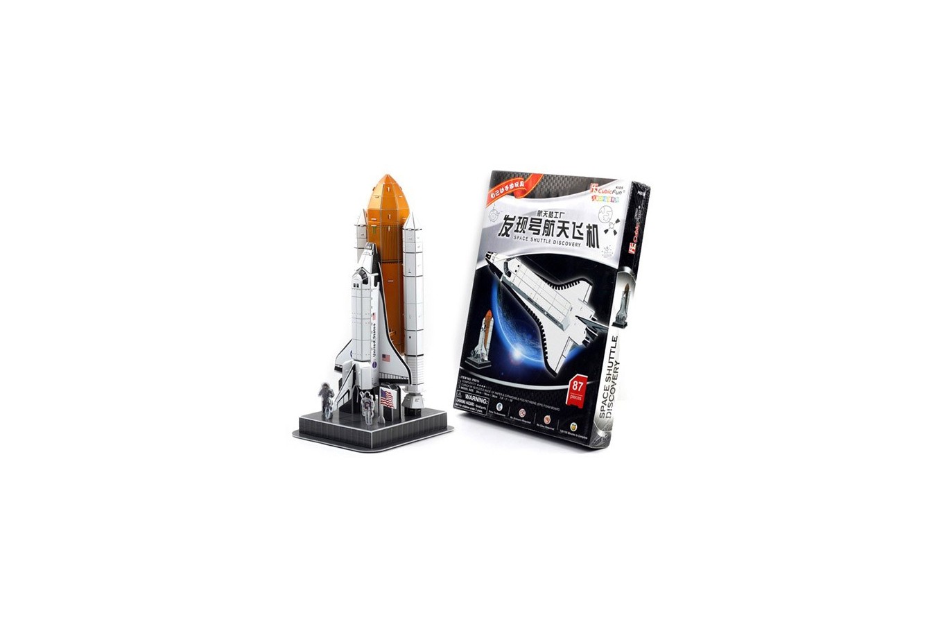 Puzzle 3D Cubic Fun - Discovery Space Shuttle, 87 piese (Cubic-Fun-P601H)