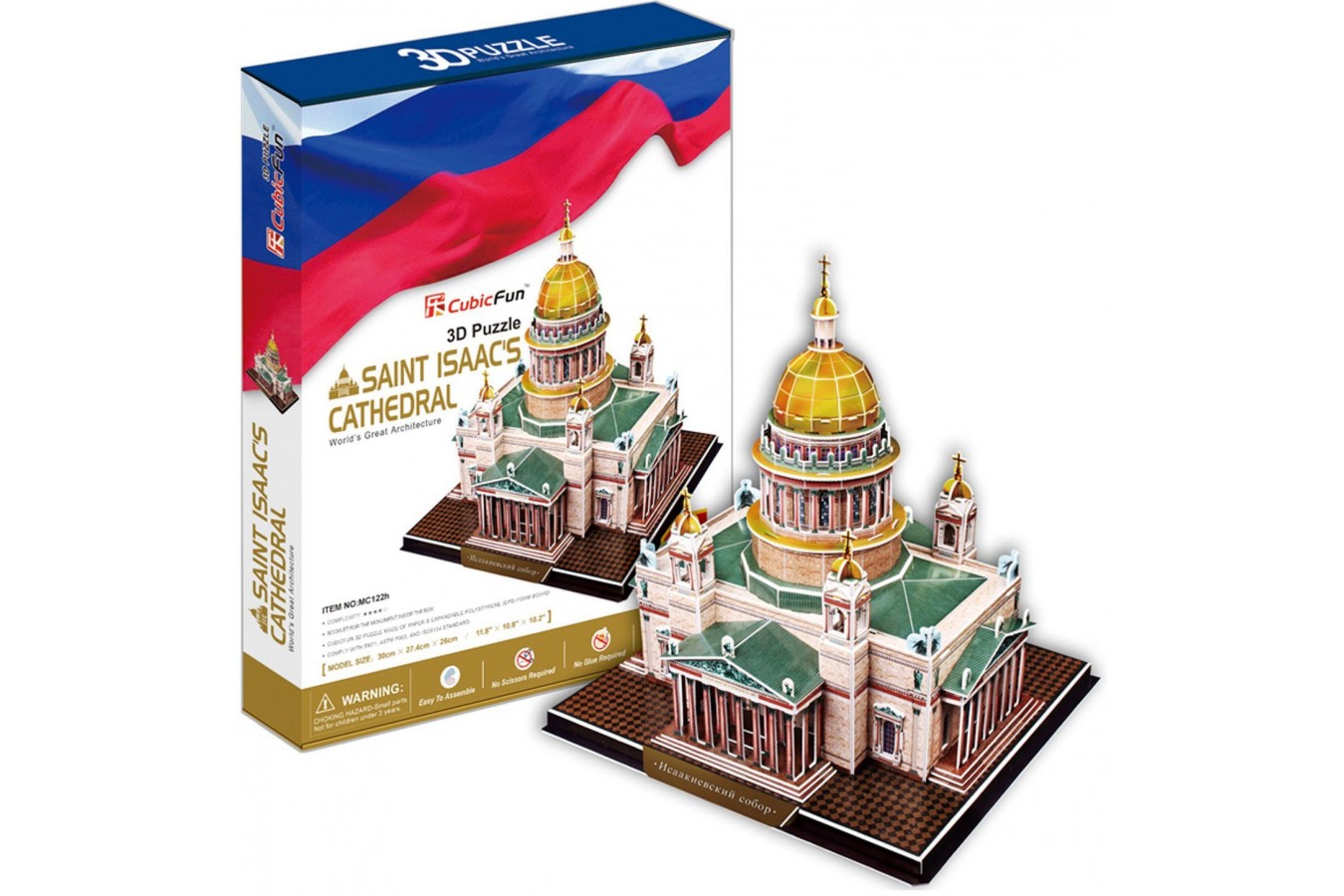 Puzzle 3D Cubic Fun - Russia: St. Isaac\'s Cathedral of St. Petersburg, 105 piese (Cubic-Fun-MC122H)