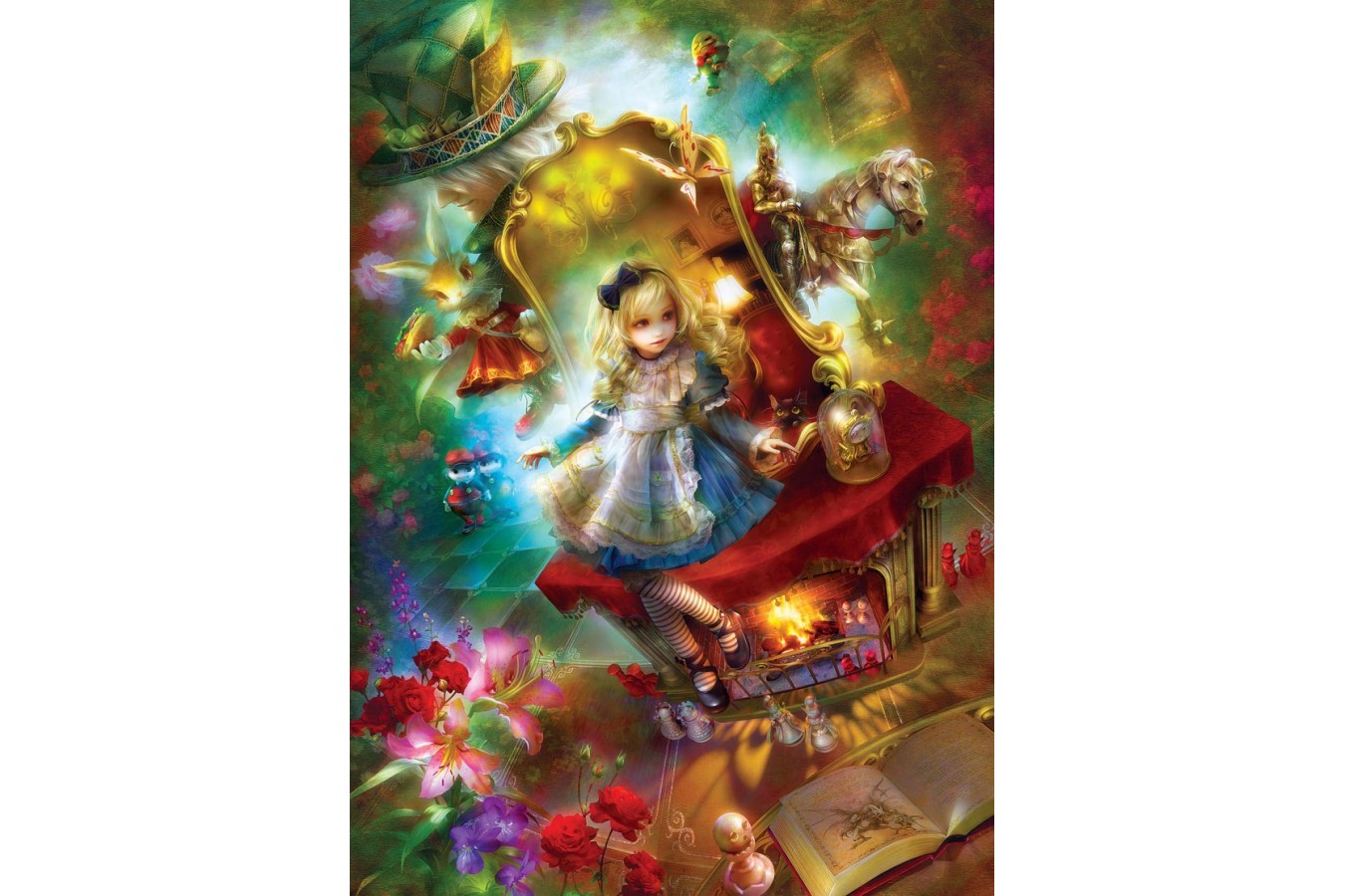 Puzzle Master Pieces - Book Box - Lost in Wonderland, 1.000 piese (Master-Pieces-71552)
