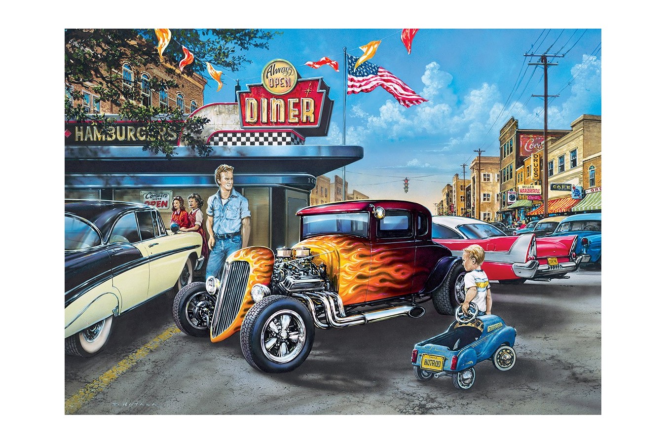 Puzzle Master Pieces - Hot Rods and Milkshakes, 1.000 piese (Master-Pieces-71811)