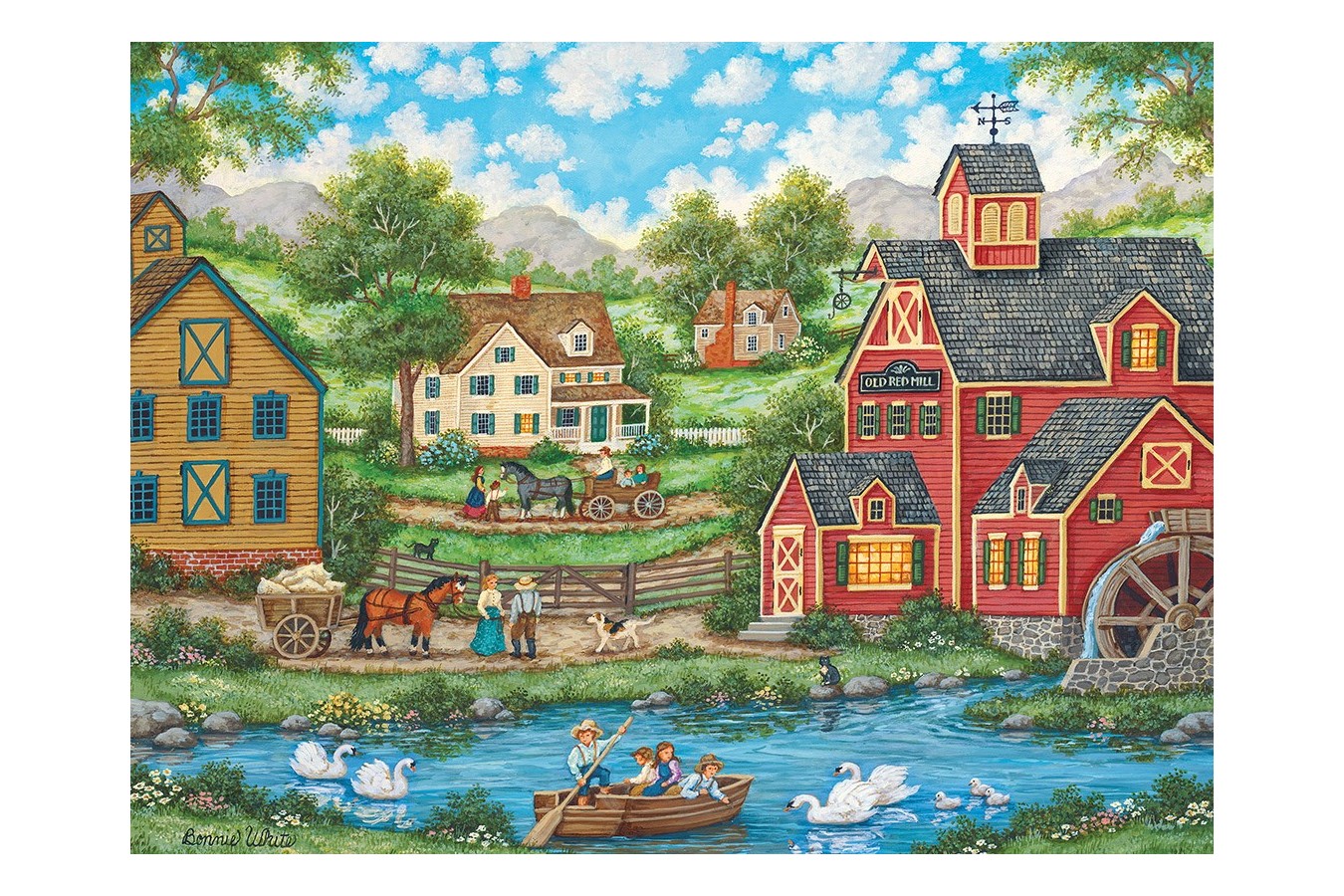 Puzzle Master Pieces - Swan Pond, 550 piese (Master-Pieces-31837)