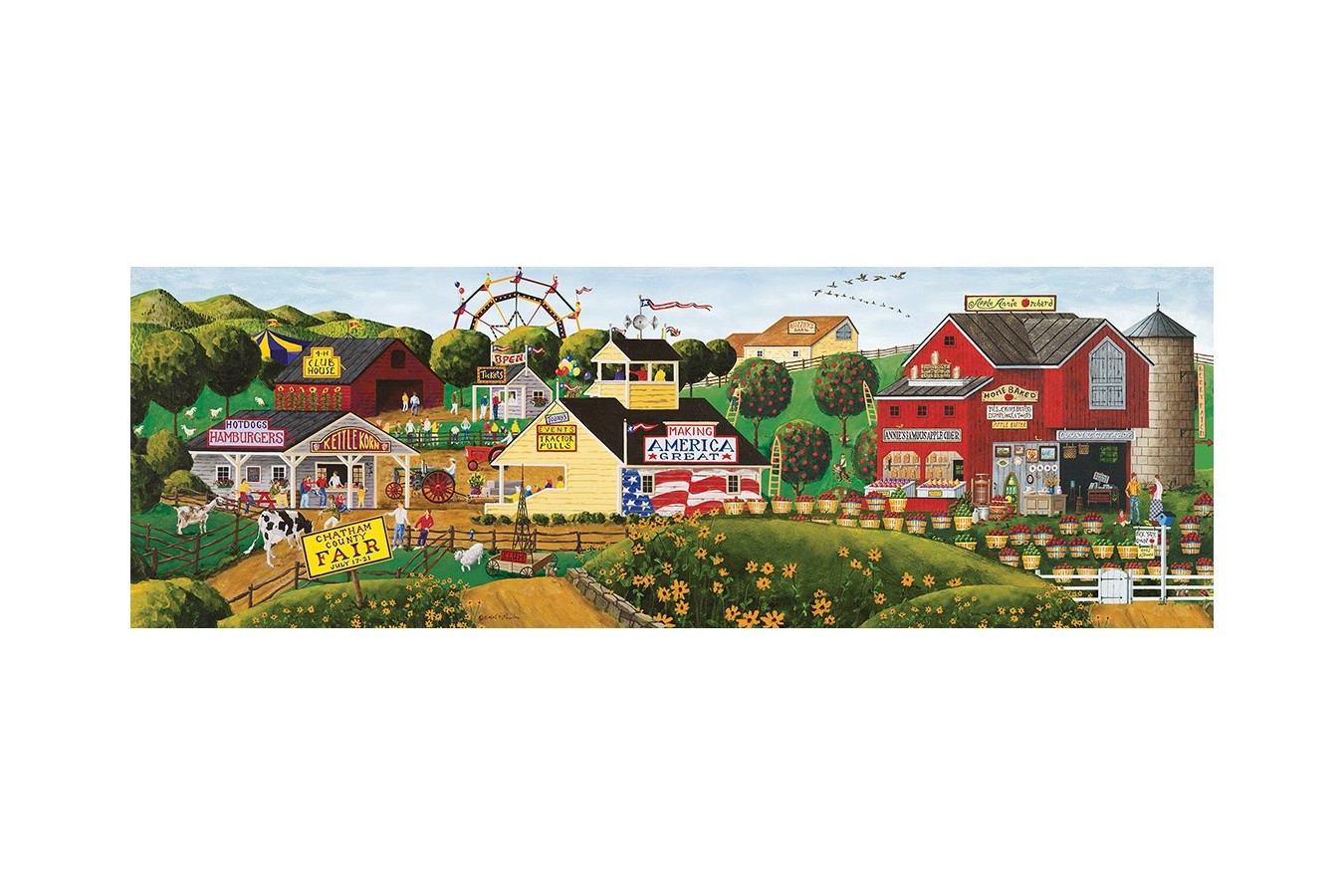 Puzzle panoramic Master Pieces - Apple Annie\'s Carnival Time, 1.000 piese (Master-Pieces-71728)