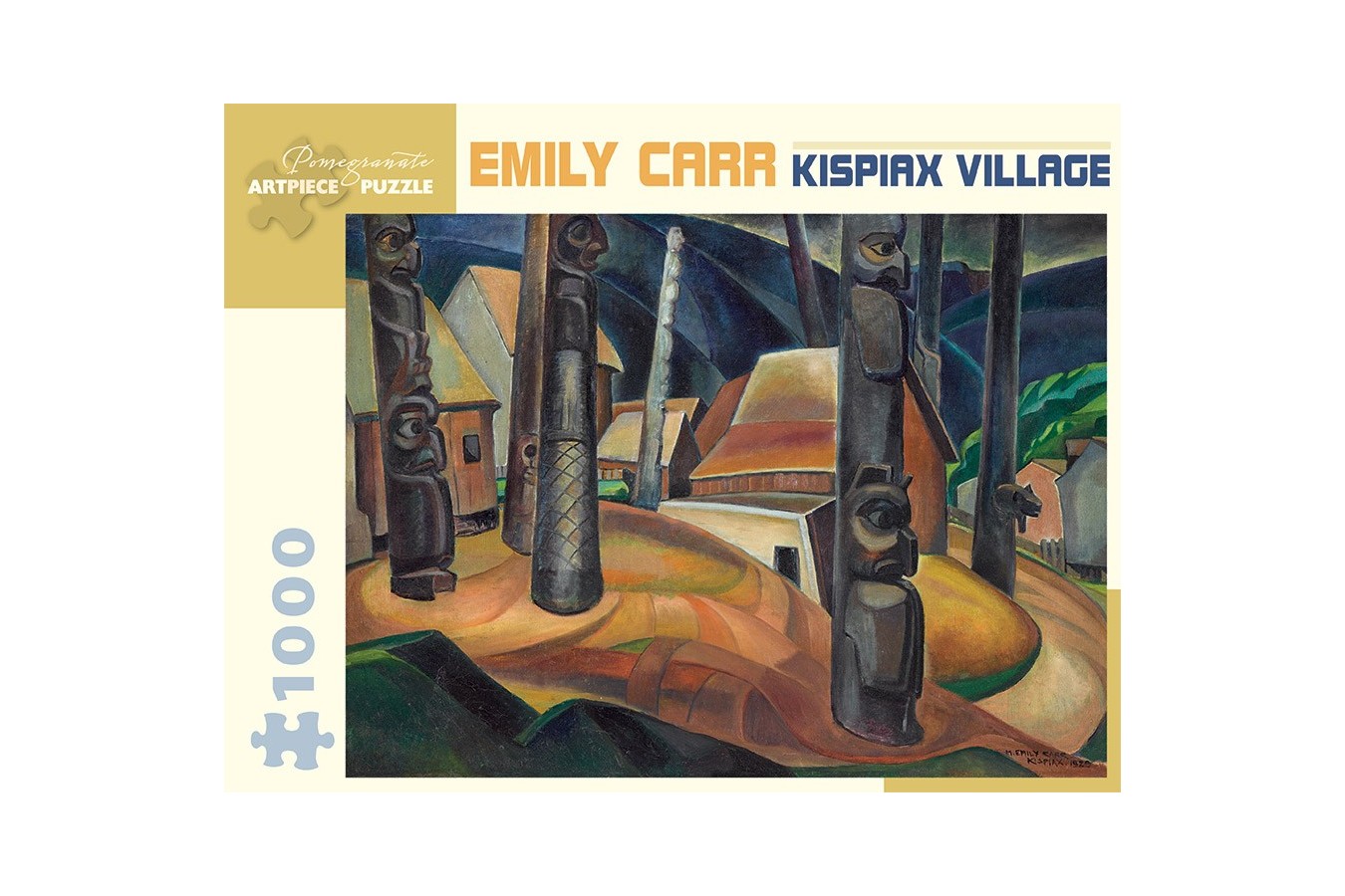 Puzzle Pomegranate - Emily Carr: Kispiax Village, 1929, 1.000 piese (AA925)