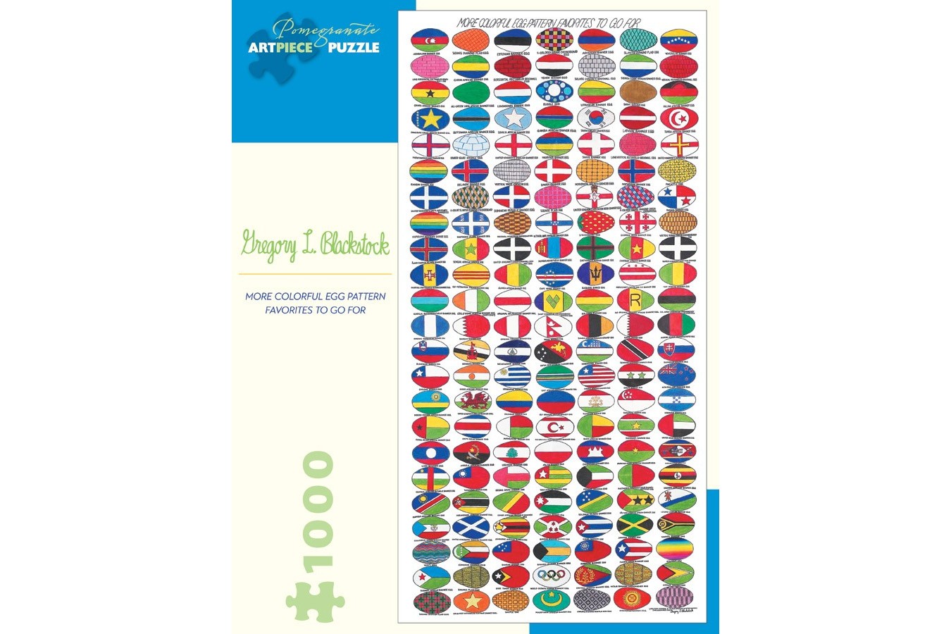 Puzzle Pomegranate - Gregory L. Blackstock: More Colorful Egg Pattern Favorites to Go For, 2005, 1.000 piese (AA888)