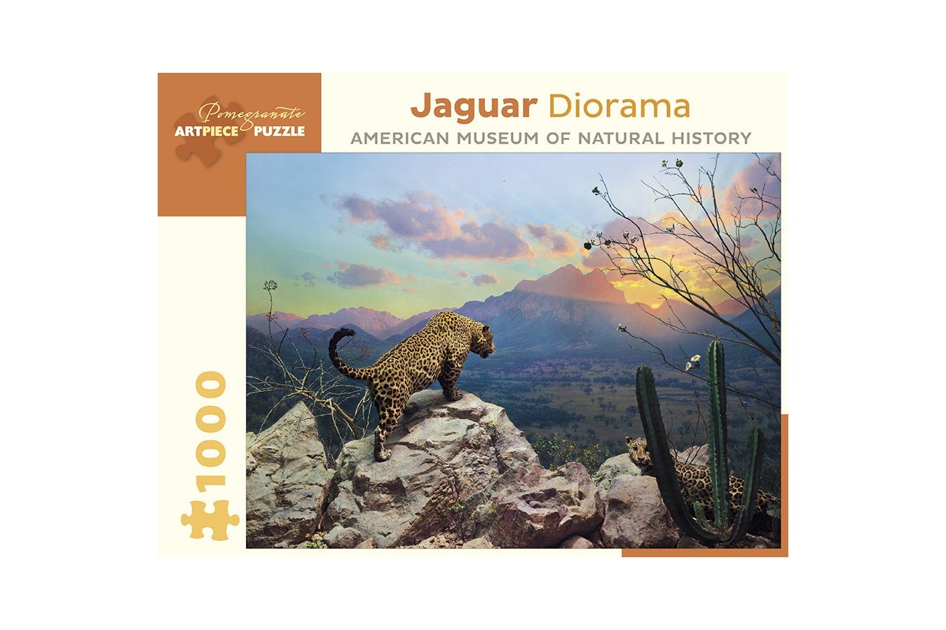 Puzzle Pomegranate - Jaguar Diorama - October at Sunset, Sonora, Mexico, 1.000 piese (AA956)