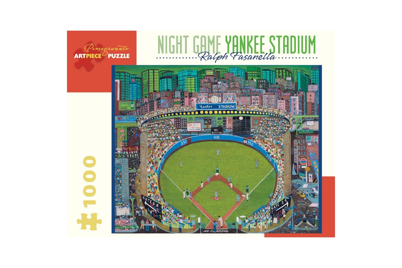 Puzzle Pomegranate - Ralph Fasanella: Night Game - Yankee Stadium, 1981, 1.000 piese (AA912)