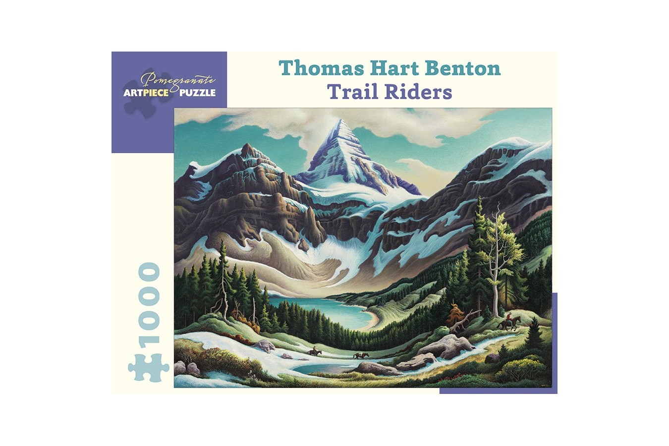 Puzzle Pomegranate - Thomas Hart Benton: Trail Riders, 1964/1965, 1.000 piese (AA962) imagine