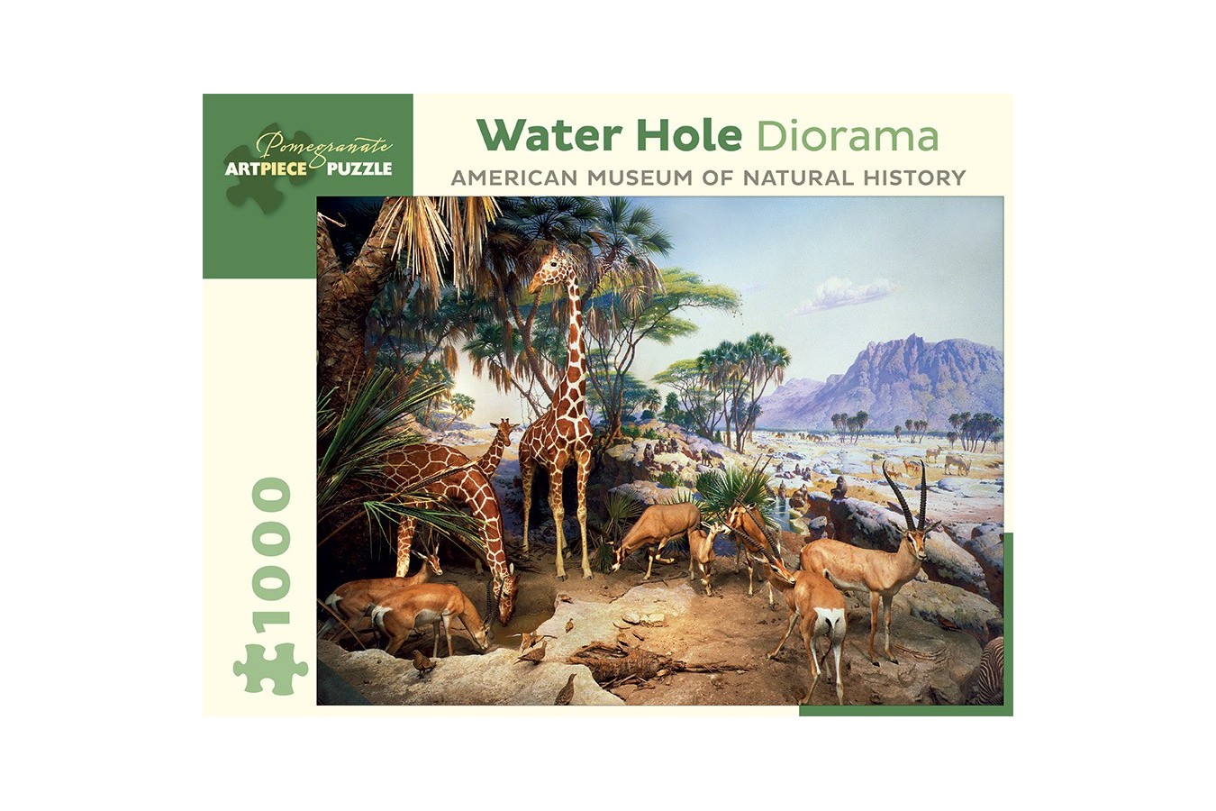 Puzzle Pomegranate - Water Hole Diorama - American Museum of Natural History, 1.000 piese (AA939)