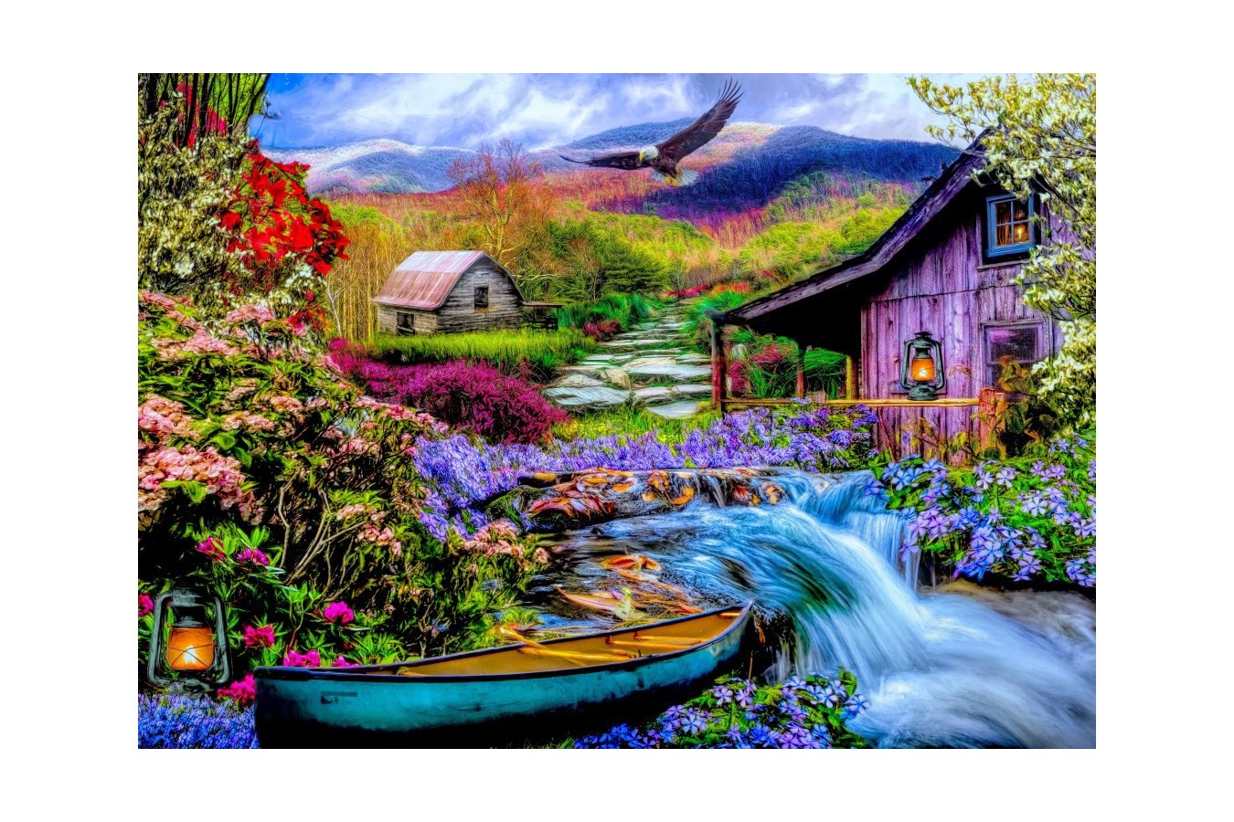 Puzzle Bluebird Puzzle - Heaven on Earth in the Mountains, 1500 piese (Bluebird-Puzzle-70210)