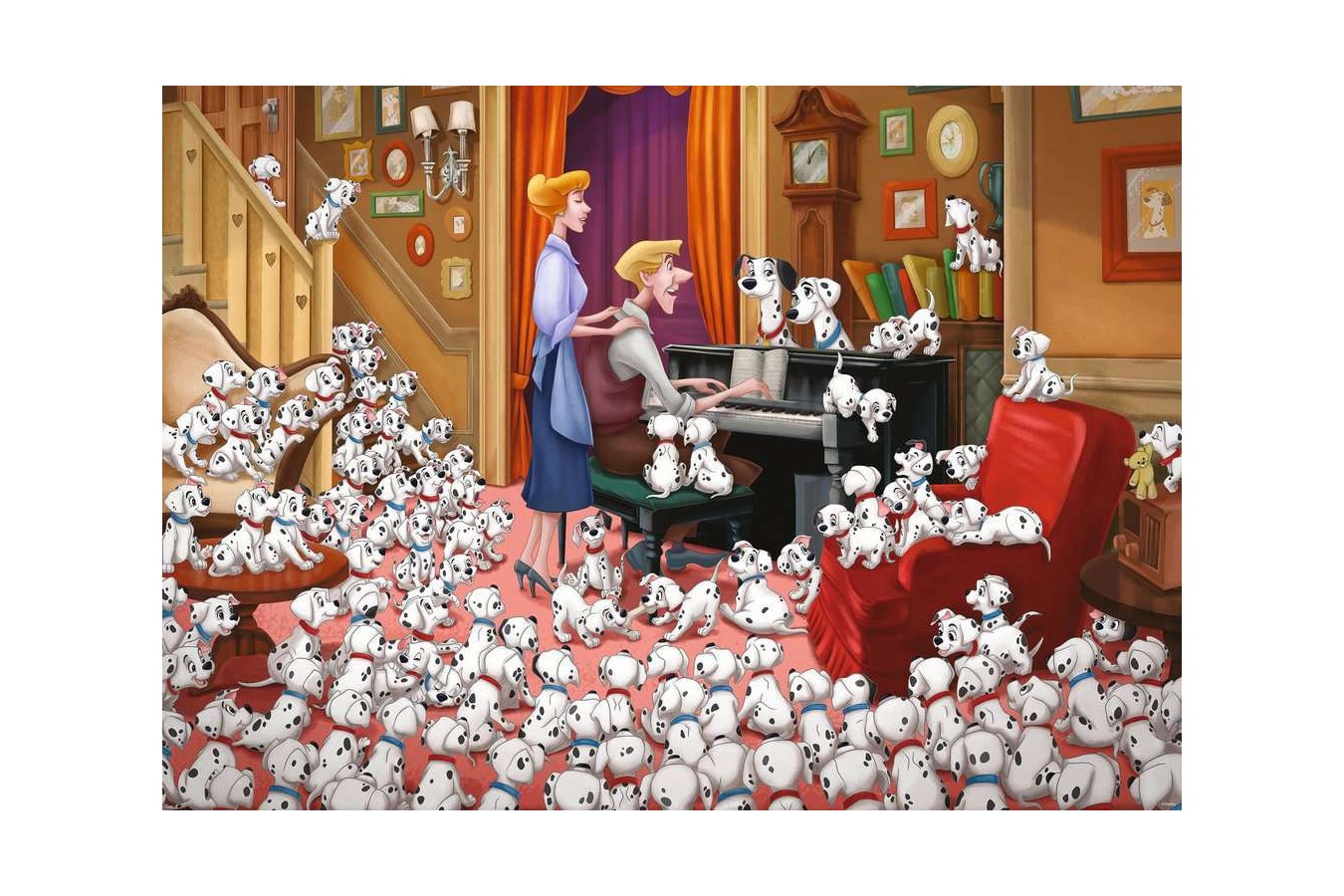 Puzzle Ravensburger - One Hundred and One Dalmatians, 1.000 piese (13973)