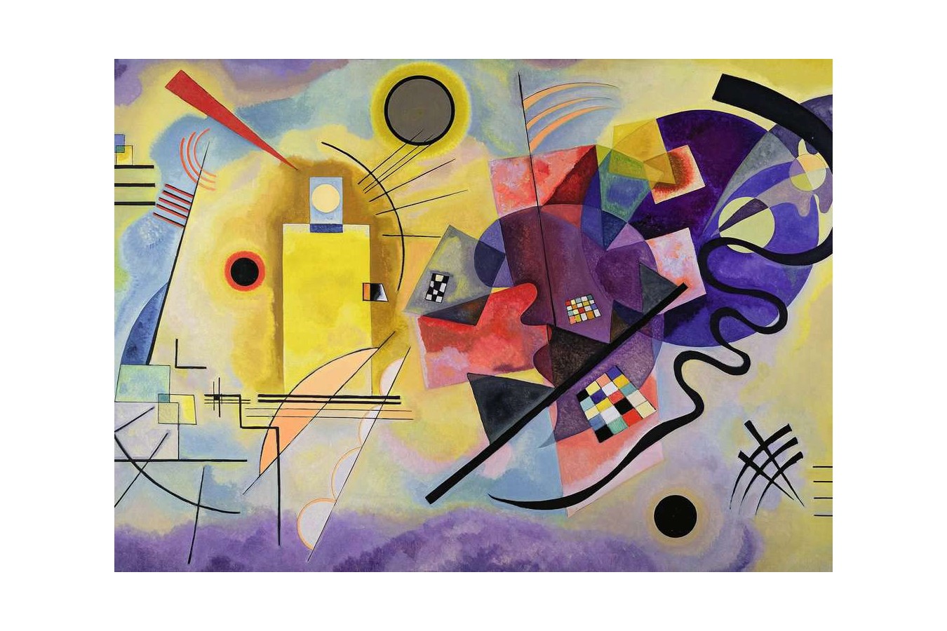 Puzzle Ravensburger - Vassily Kandinsky: Yellow - Red - Blue, 1.000 piese (14848)