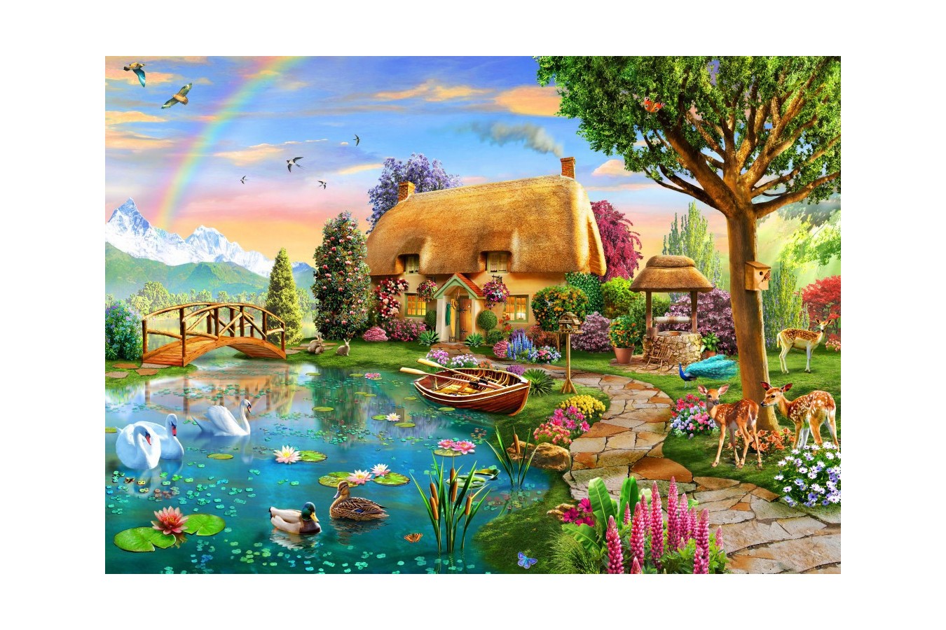 Puzzle Bluebird - Lakeside Cottage, 6.000 piese (Bluebird-Puzzle-70254-P) imagine