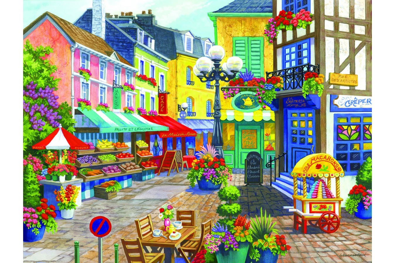 Puzzle SunsOut - Nancy Wernersbach: French Market, 1.000 piese (Sunsout-62986)