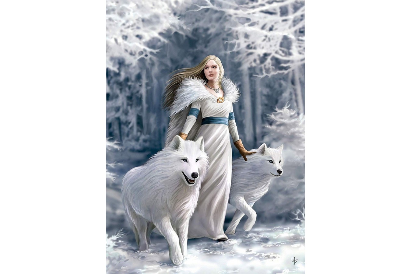 Puzzle Clementoni - Anne Stokes: Guardians of Winter, 1.000 piese (39477)