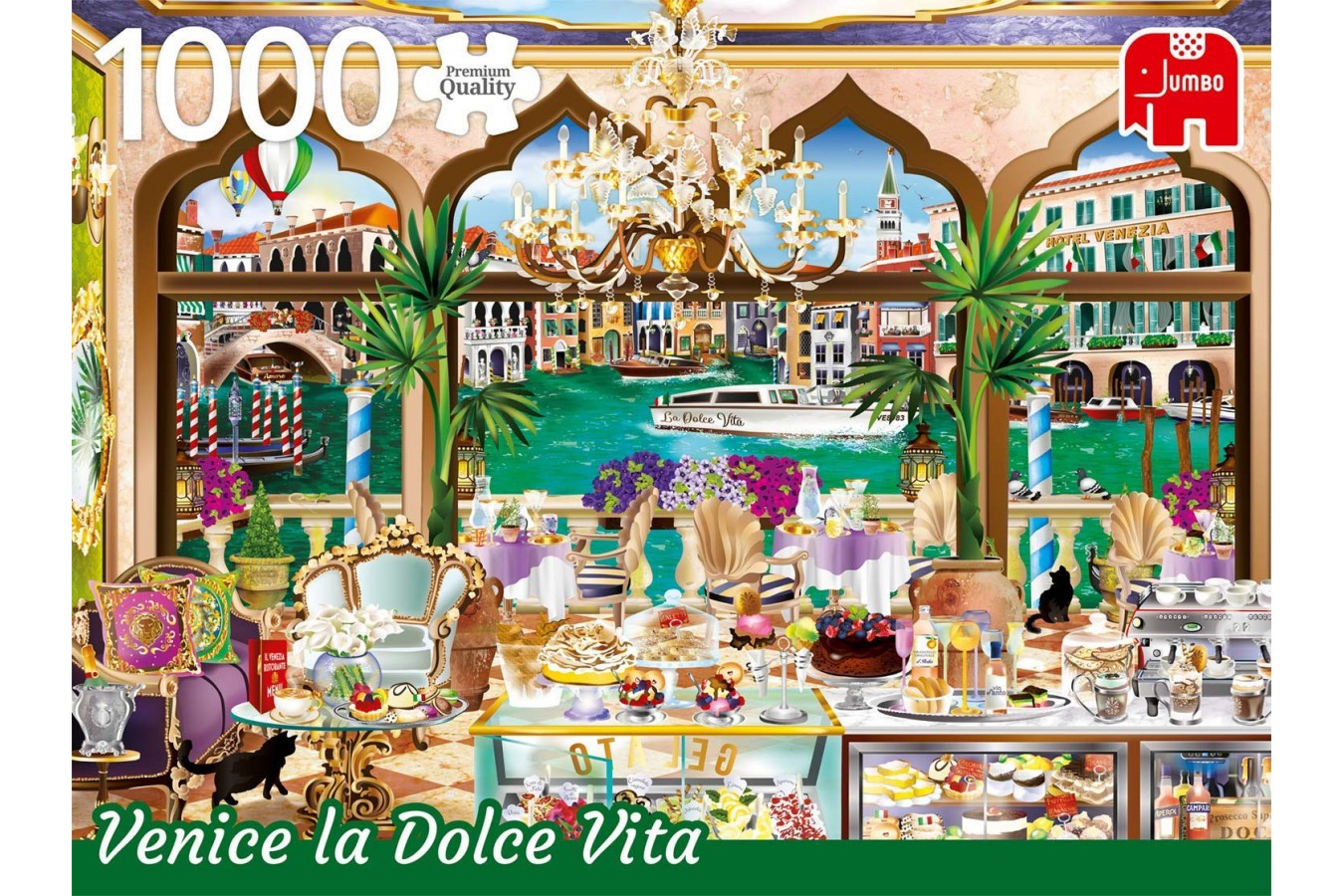 Puzzle Jumbo - Venice La Doce Vita, 1.000 piese (18809)