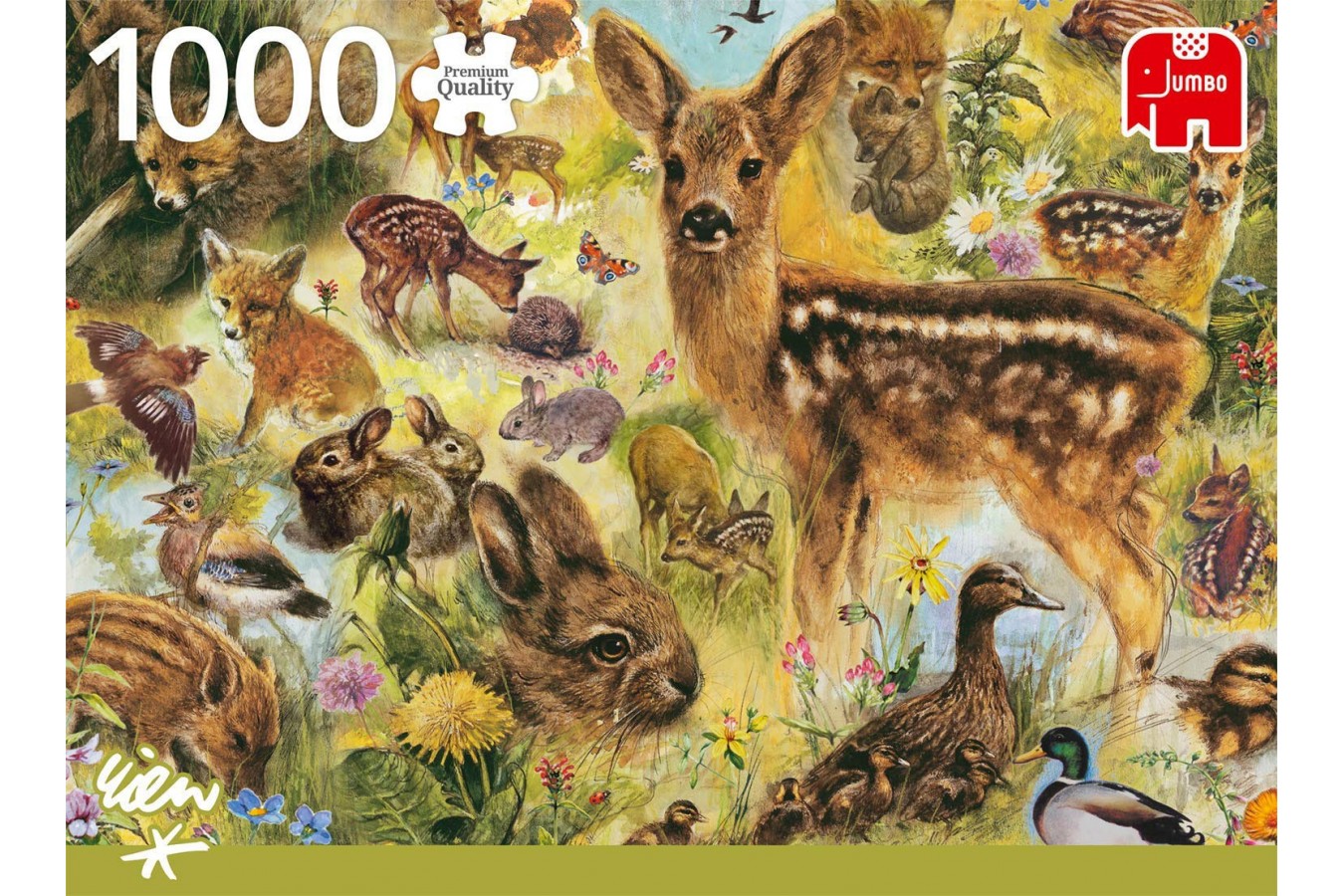 Puzzle Jumbo - Young Wildlife, 1.000 piese (18819)