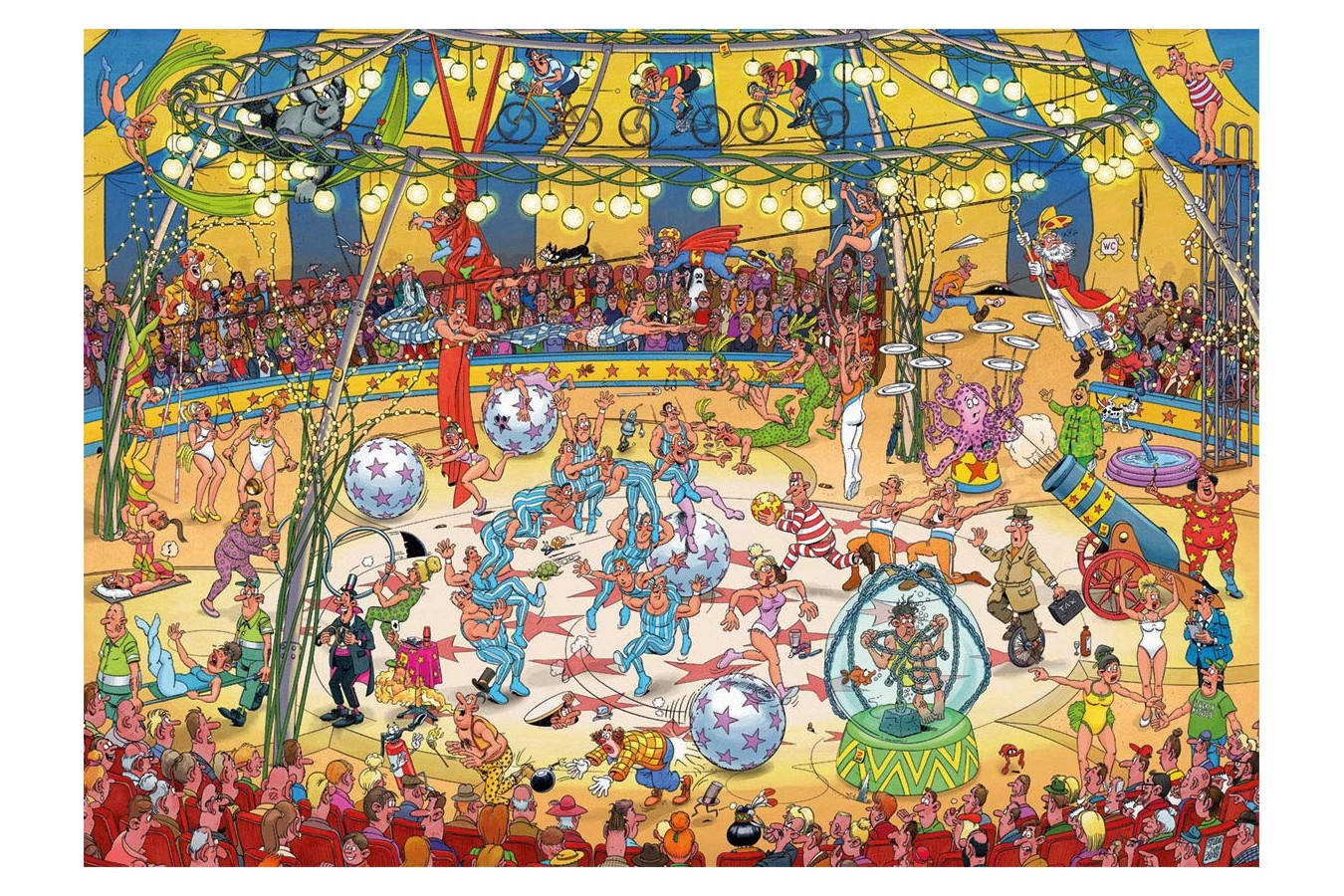 Puzzle Jumbo - Jan Van Haasteren: Acrobat Circus, 1.000 piese (19089)