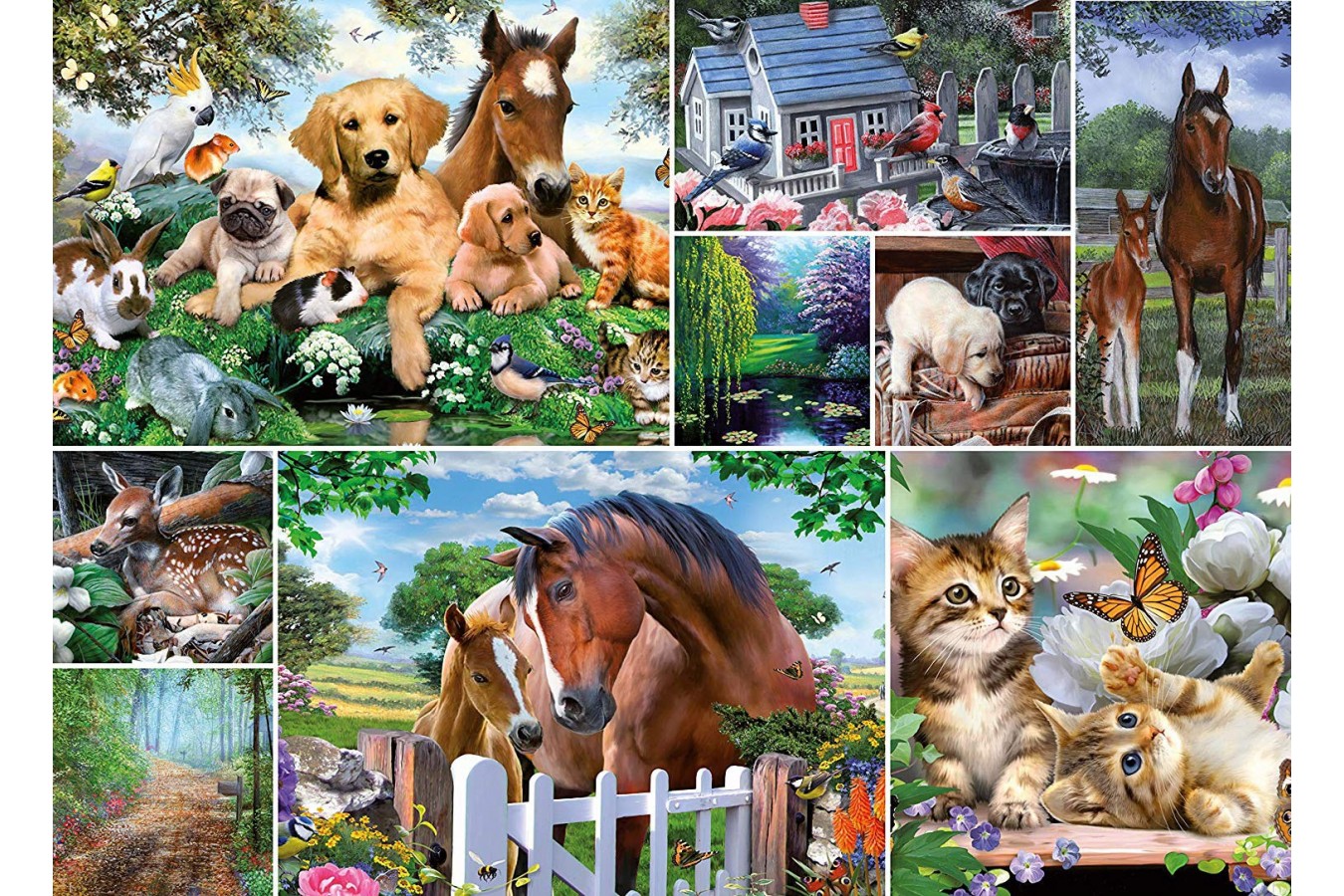 Puzzle King - Collage - Animal World, 1.000 piese (55871)