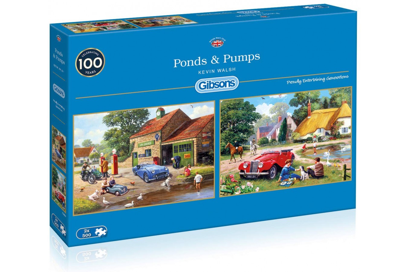 Puzzle Gibsons - Kevin Walsh: Ponds & Pumps, 2x500 piese (G5050)