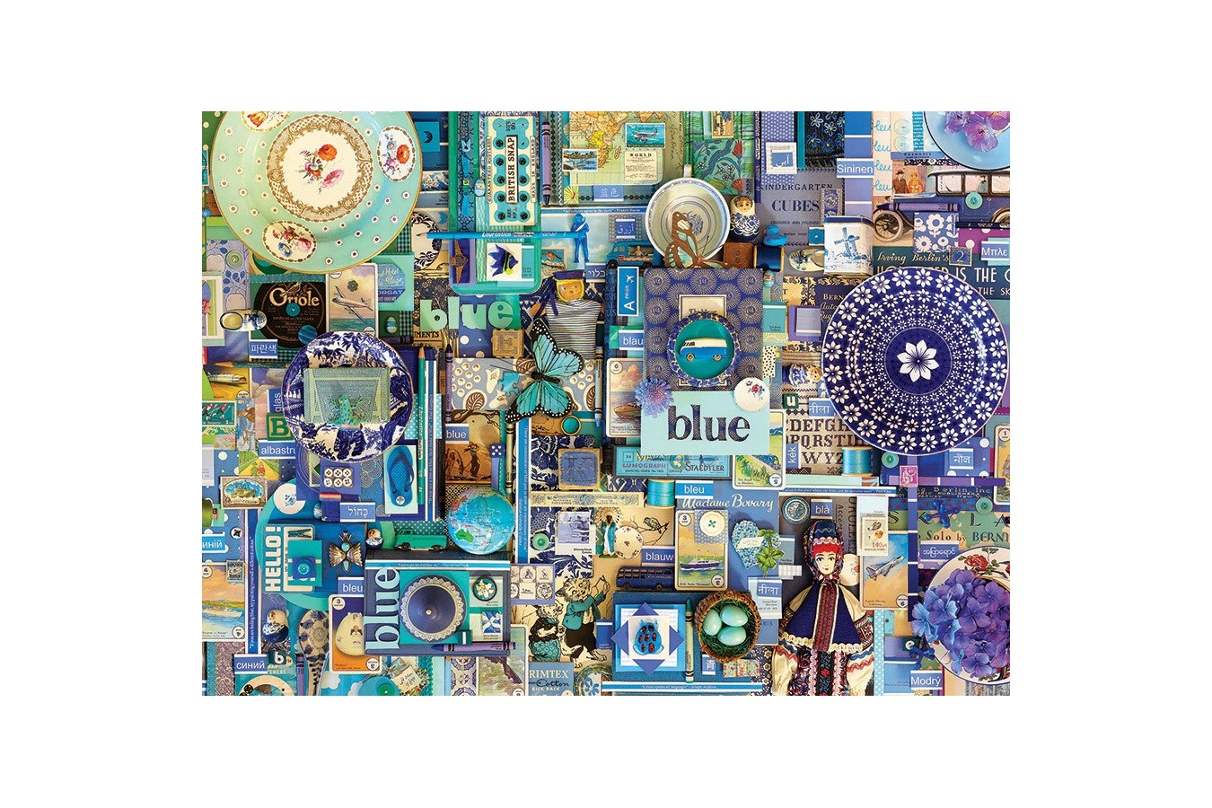 Puzzle Cobble Hill - Blue, 1.000 piese (Cobble-Hill-57218)