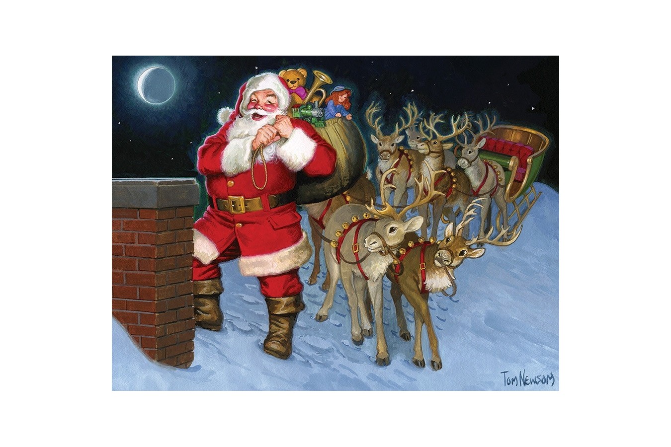 Puzzle Cobble Hill - Santa by the Chimney, 35 piese (Cobble-Hill-58883)