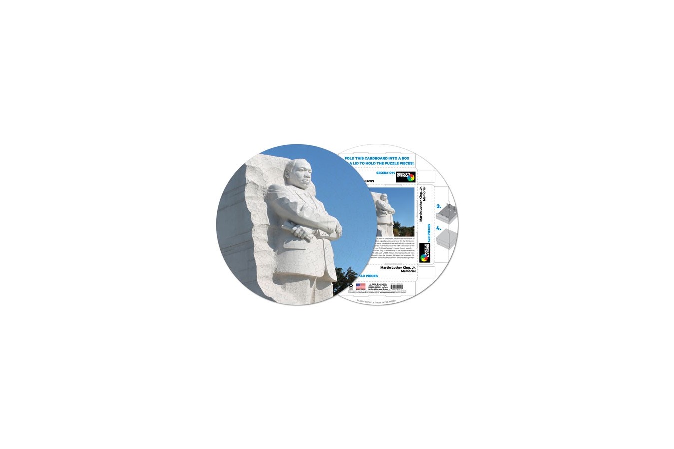 Puzzle rotund Pigmen & Hue - Martin Luther King Memorial, 140 piese (Pigment-and-Hue-RMLK-41213)
