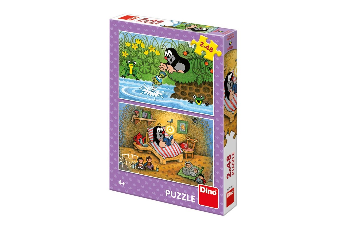 Puzzle Dino - The little Mole, 2x48 piese (38155)