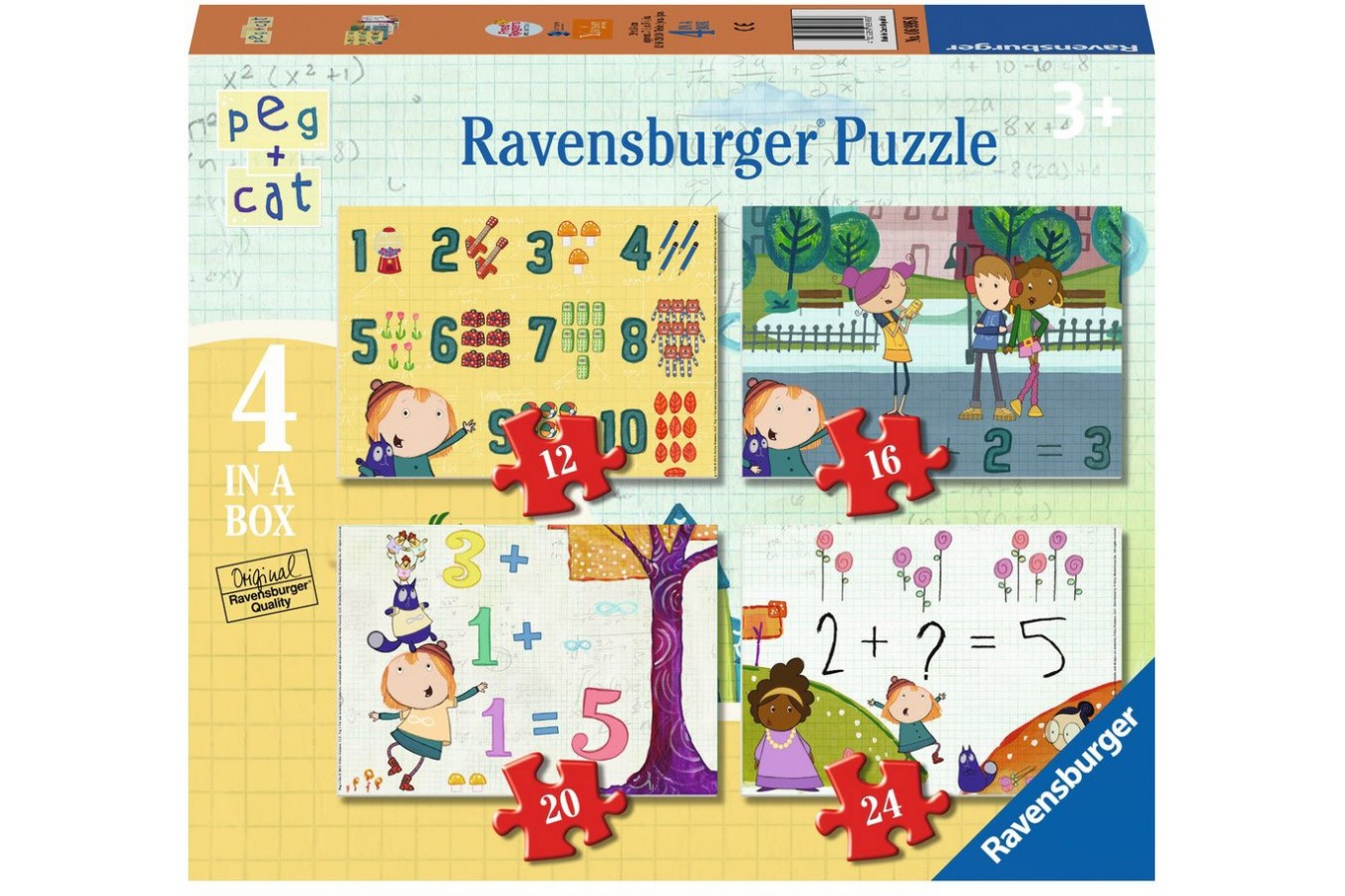 Puzzle Ravensburger - Peg + Cat, 12/16/20/24 piese (06995)