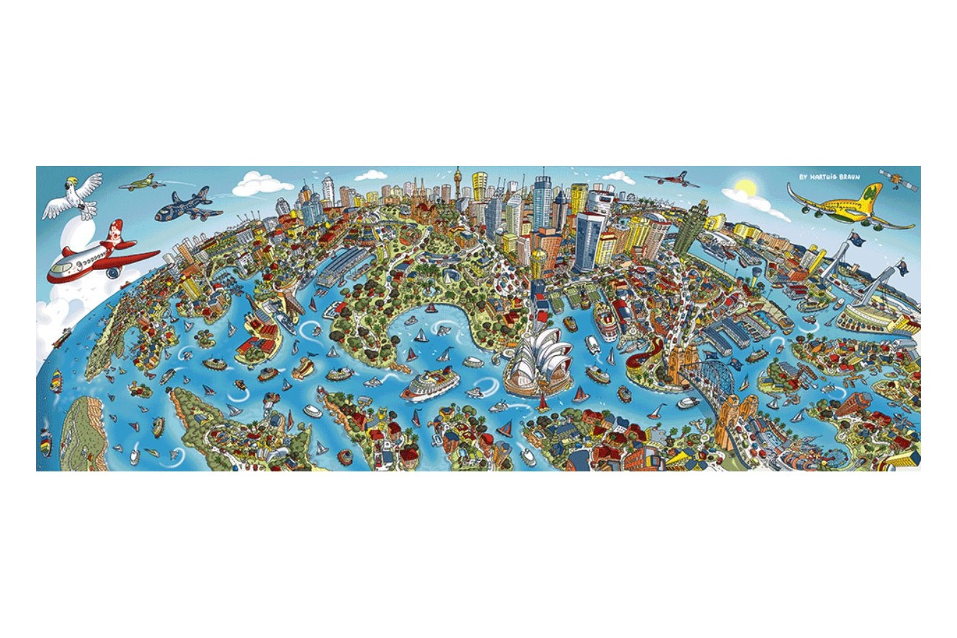 Puzzle panoramic Schmidt - Cityscape Sydney, 1.000 piese (59595)