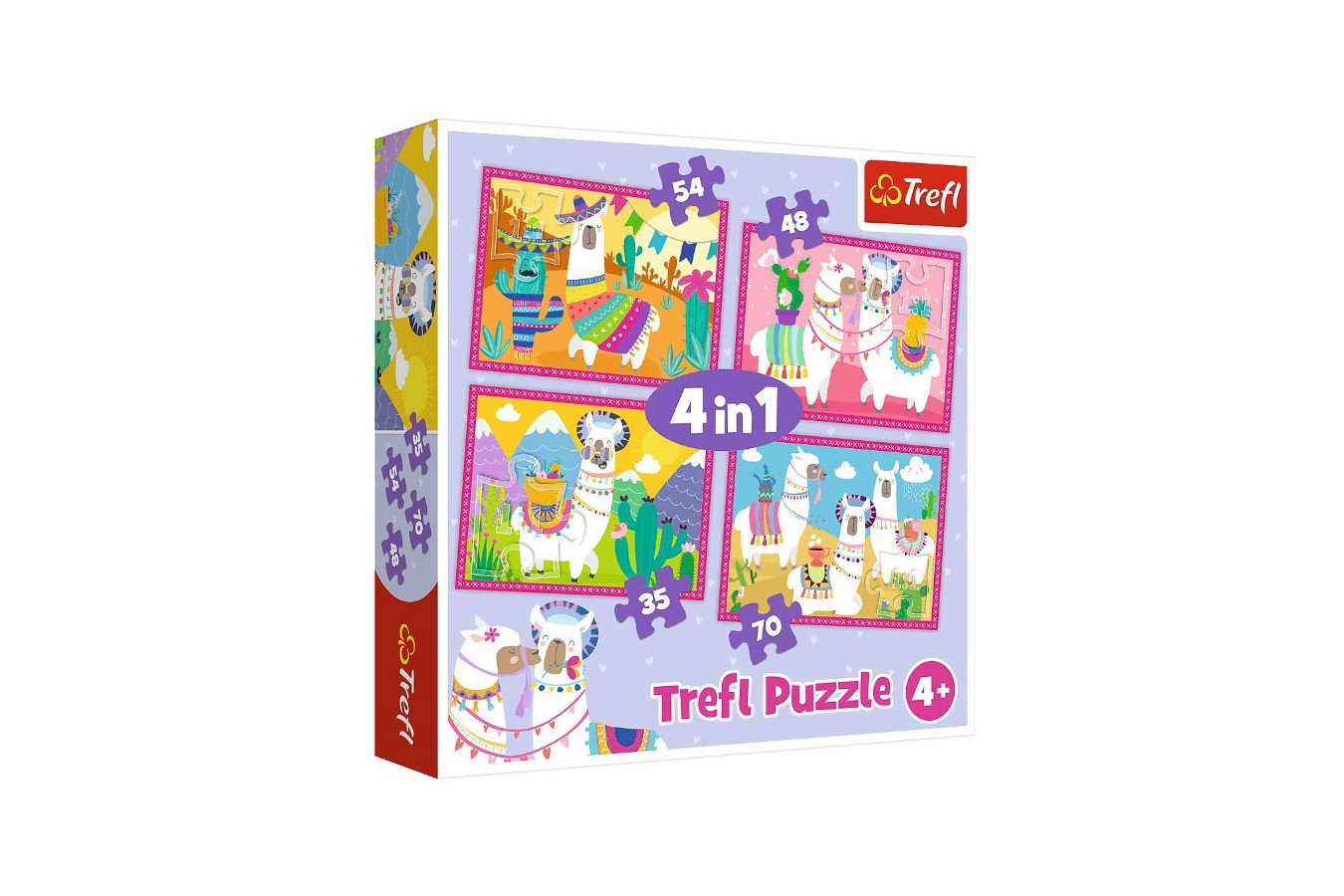 Puzzle Trefl - Llamas on Vacation, 35/48/54/70 piese (34322)