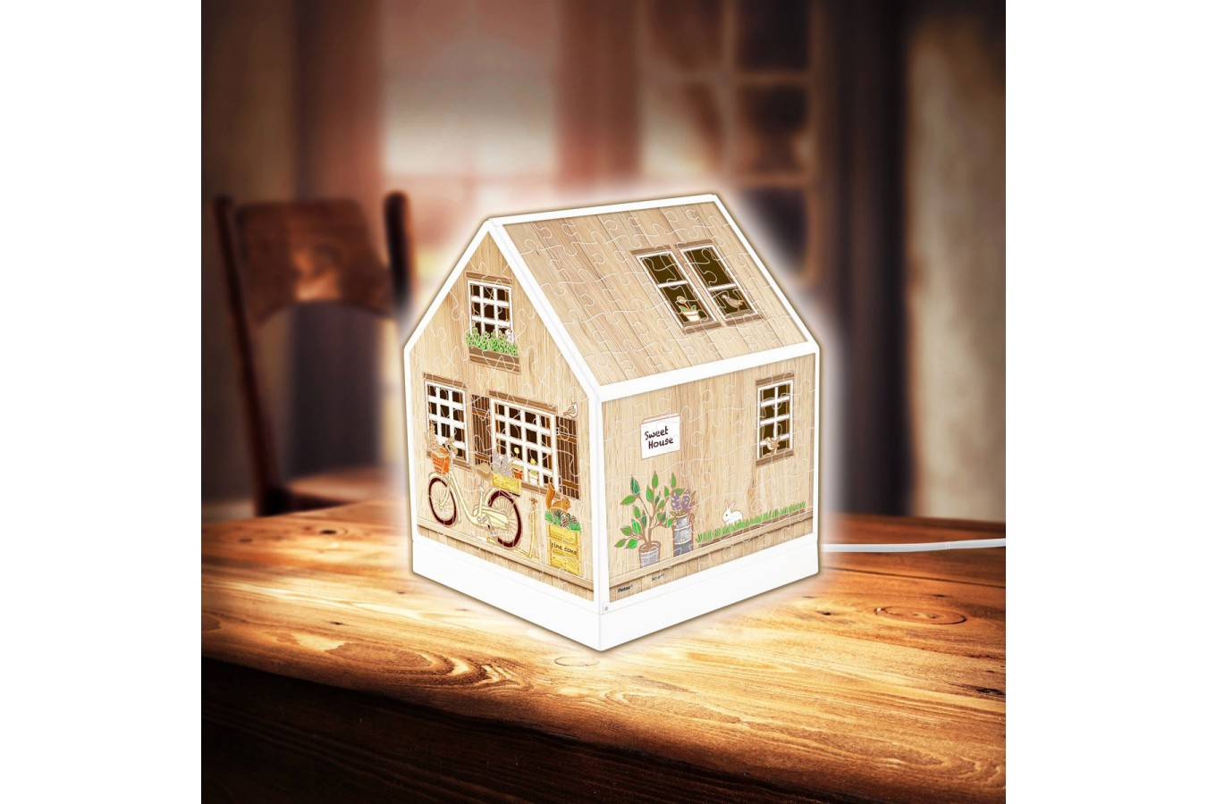 Puzzle 3D din plastic Pintoo - House Lantern - Little Wooden Cabin, 208 piese (R1005)