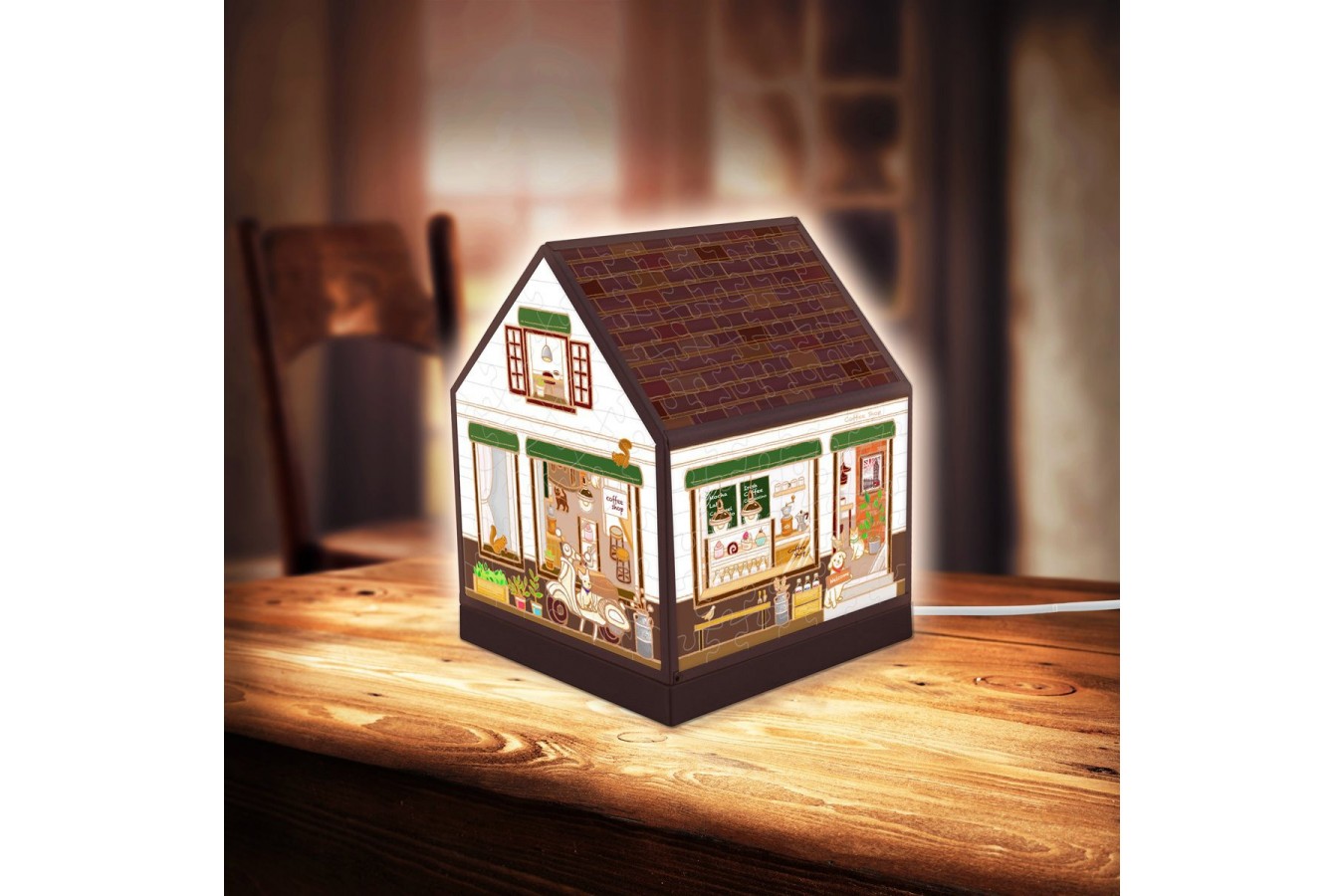 Puzzle 3D din plastic Pintoo - House Lantern - Lovely Cafe Shop, 208 piese (R1004)