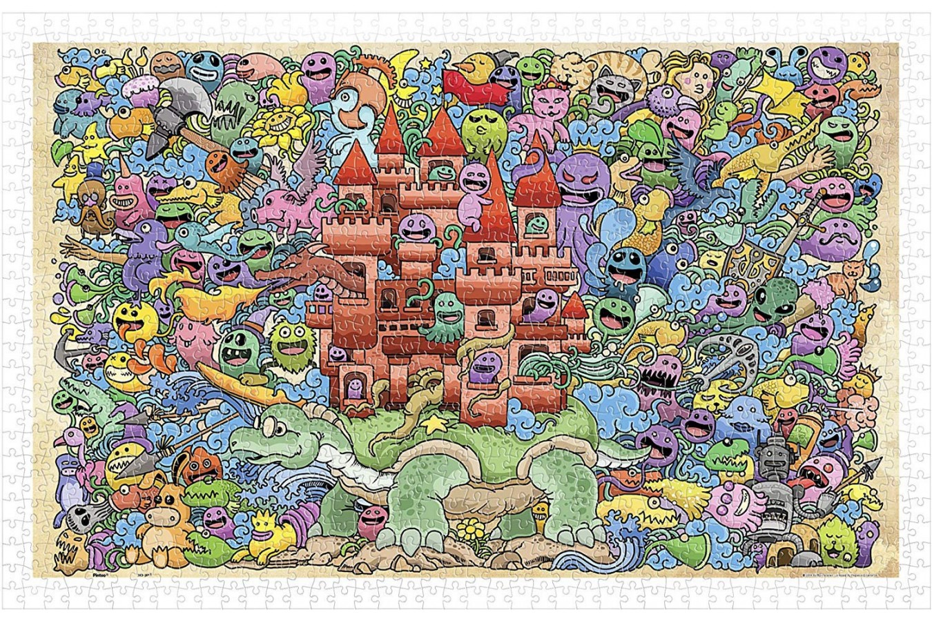 Puzzle din plastic Pintoo - Mystical Castle, 1.000 piese (H1672)
