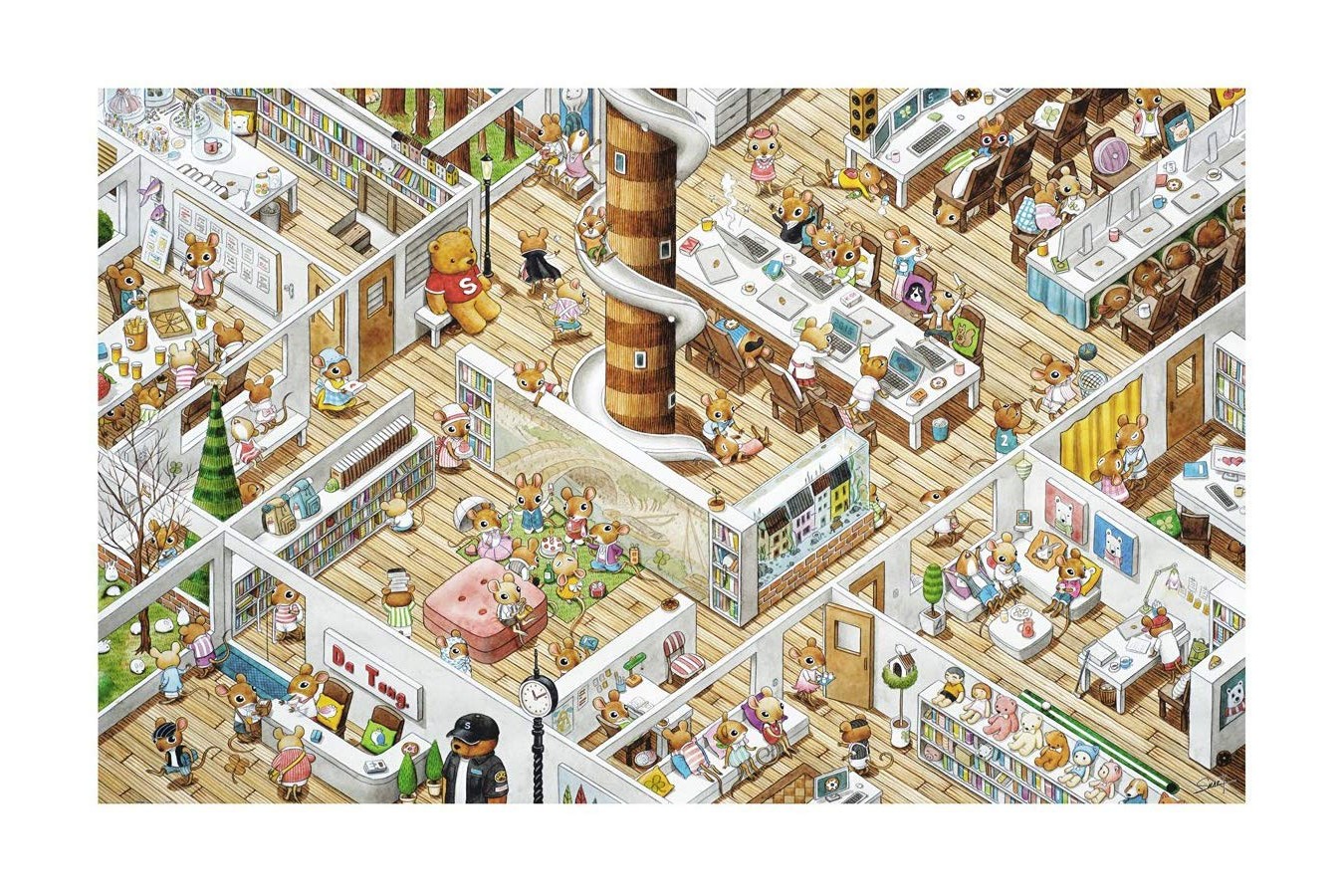 Puzzle din plastic Pintoo - Smart - The Office, 1.000 piese (H1775) imagine
