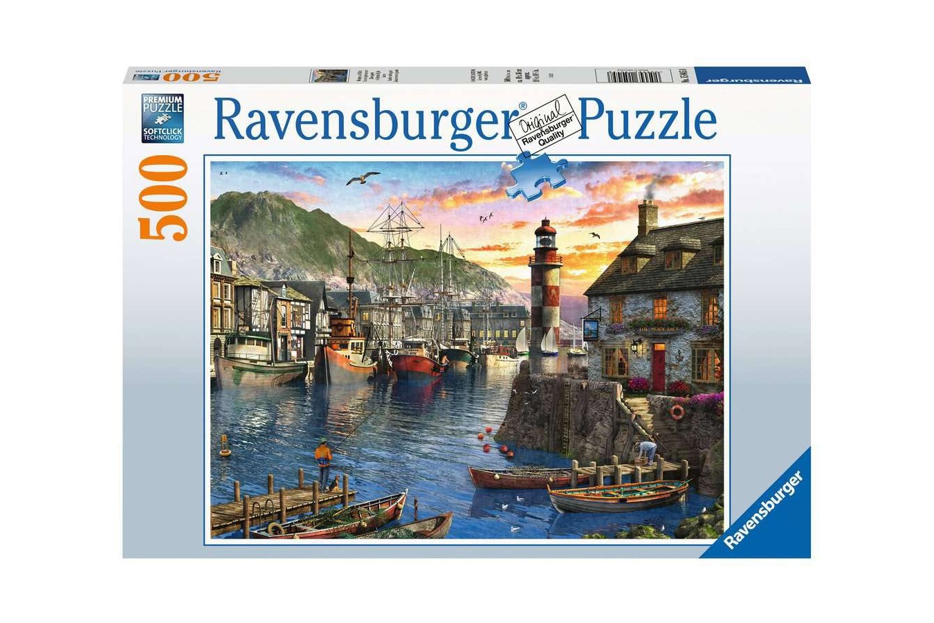 Puzzle Ravensburger - Sunrise at the Port, 500 piese (15045) - 1