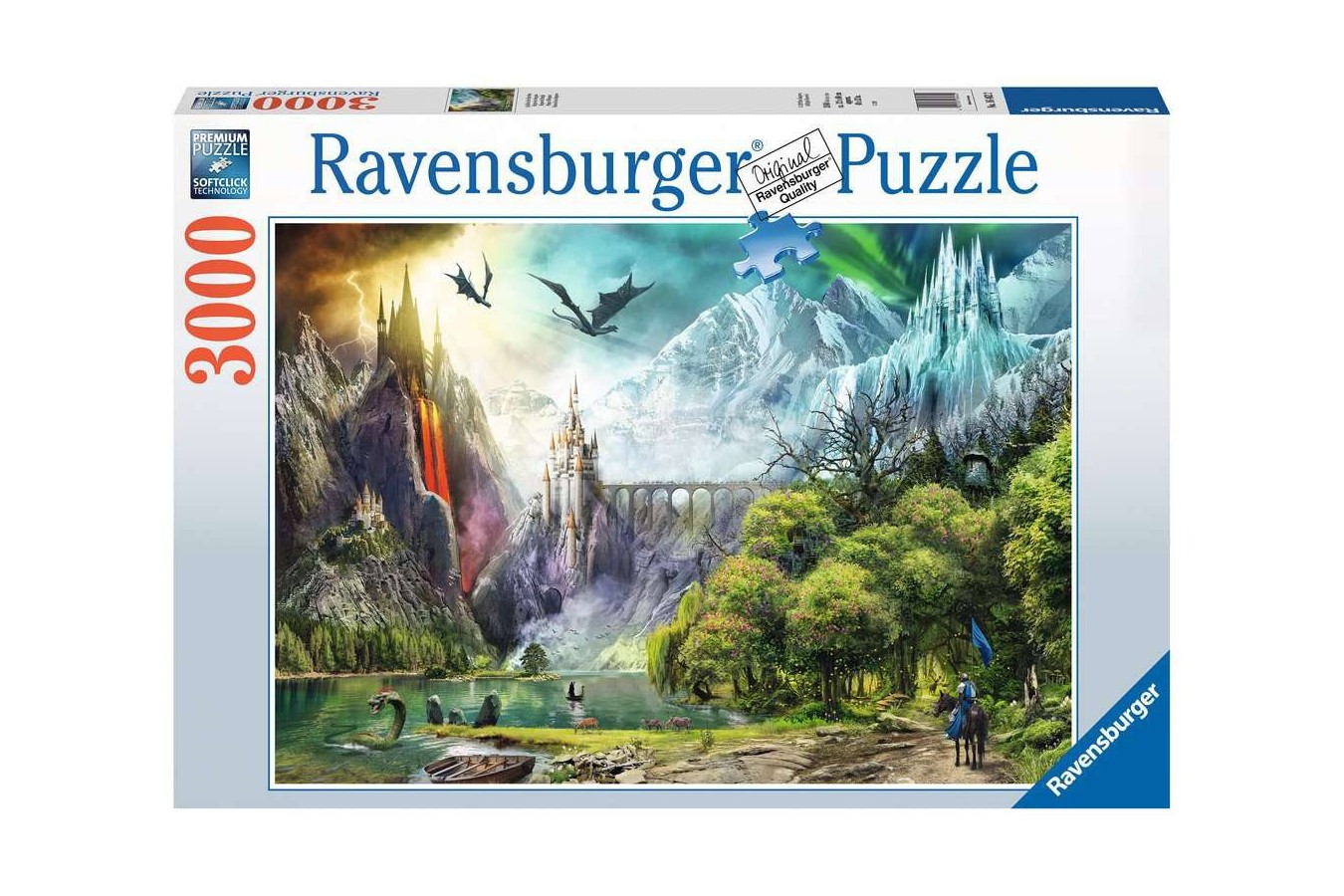 Puzzle Ravensburger - Reign of Dragons, 3.000 piese (16462) - 1
