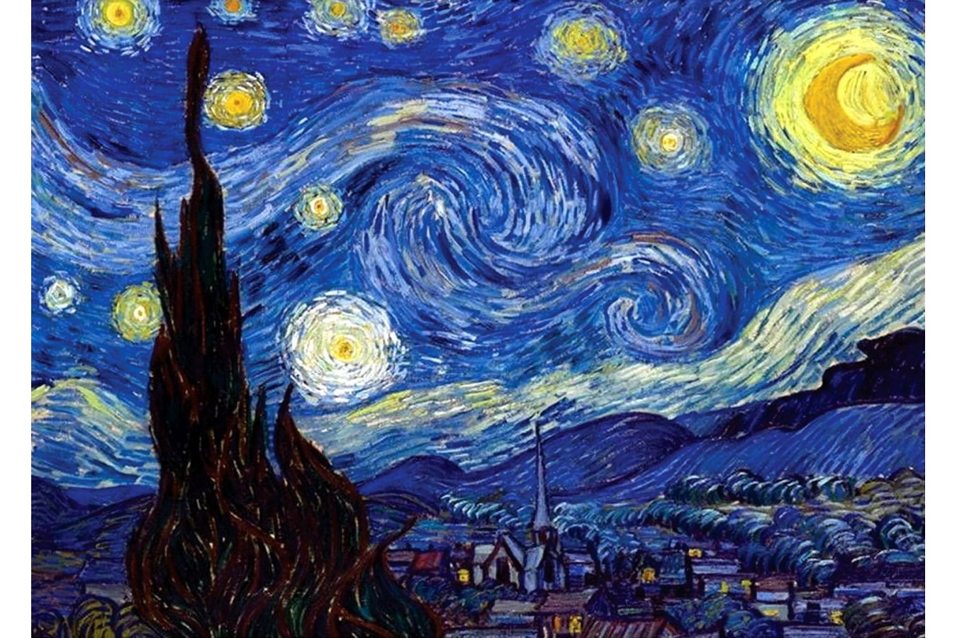 Puzzle TinyPuzzle - Vincent Van Gogh: Starry Night, 99 piese (1005) imagine