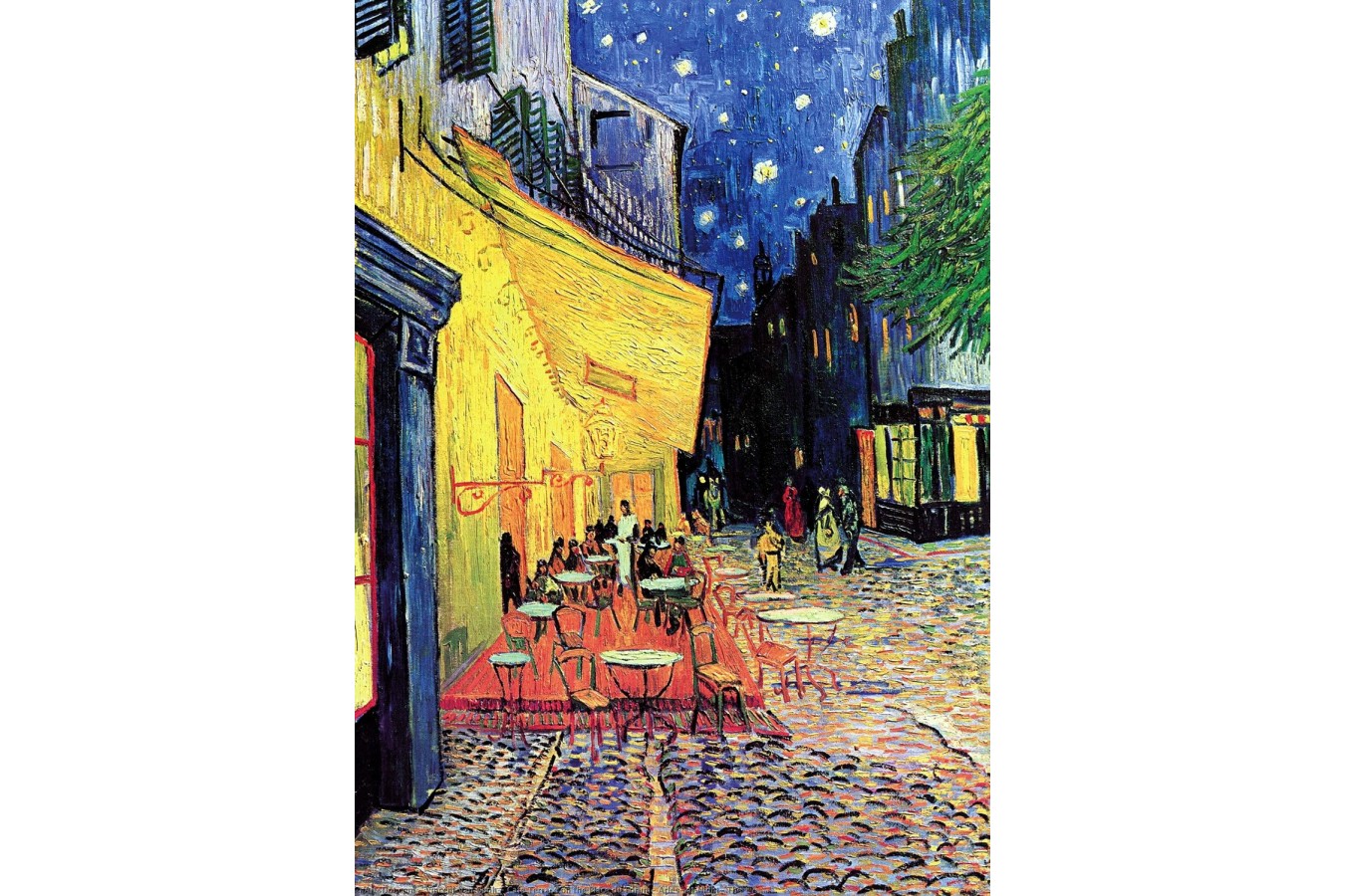 Puzzle TinyPuzzle - Vincent Van Gogh: Cafe Terrace at Night, 99 piese (1014) imagine
