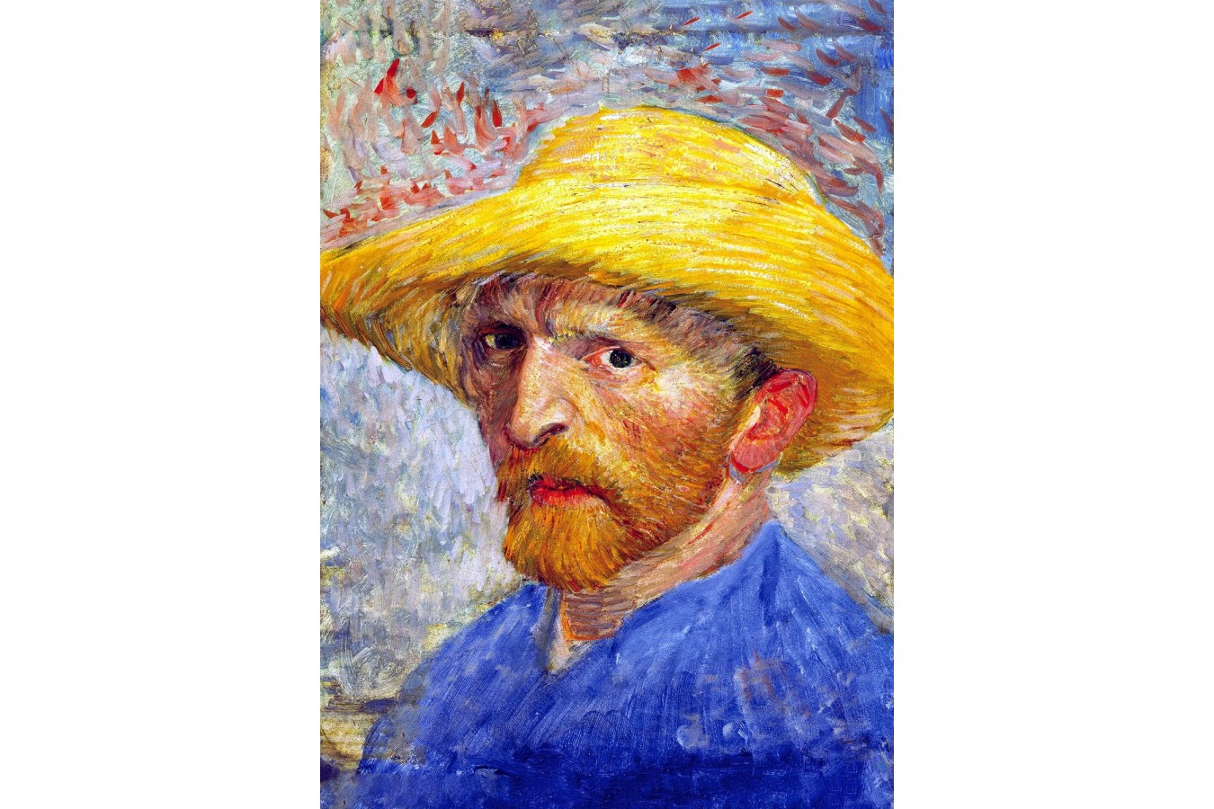 Puzzle TinyPuzzle - Vincent Van Gogh: Self Portrait with Straw Hat, 99 piese (1015) imagine